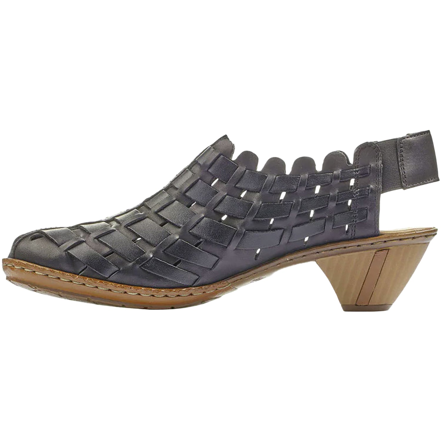Womens Rieker Women's Rieker 46778-01 Sina 78 Black Leather Black Leather