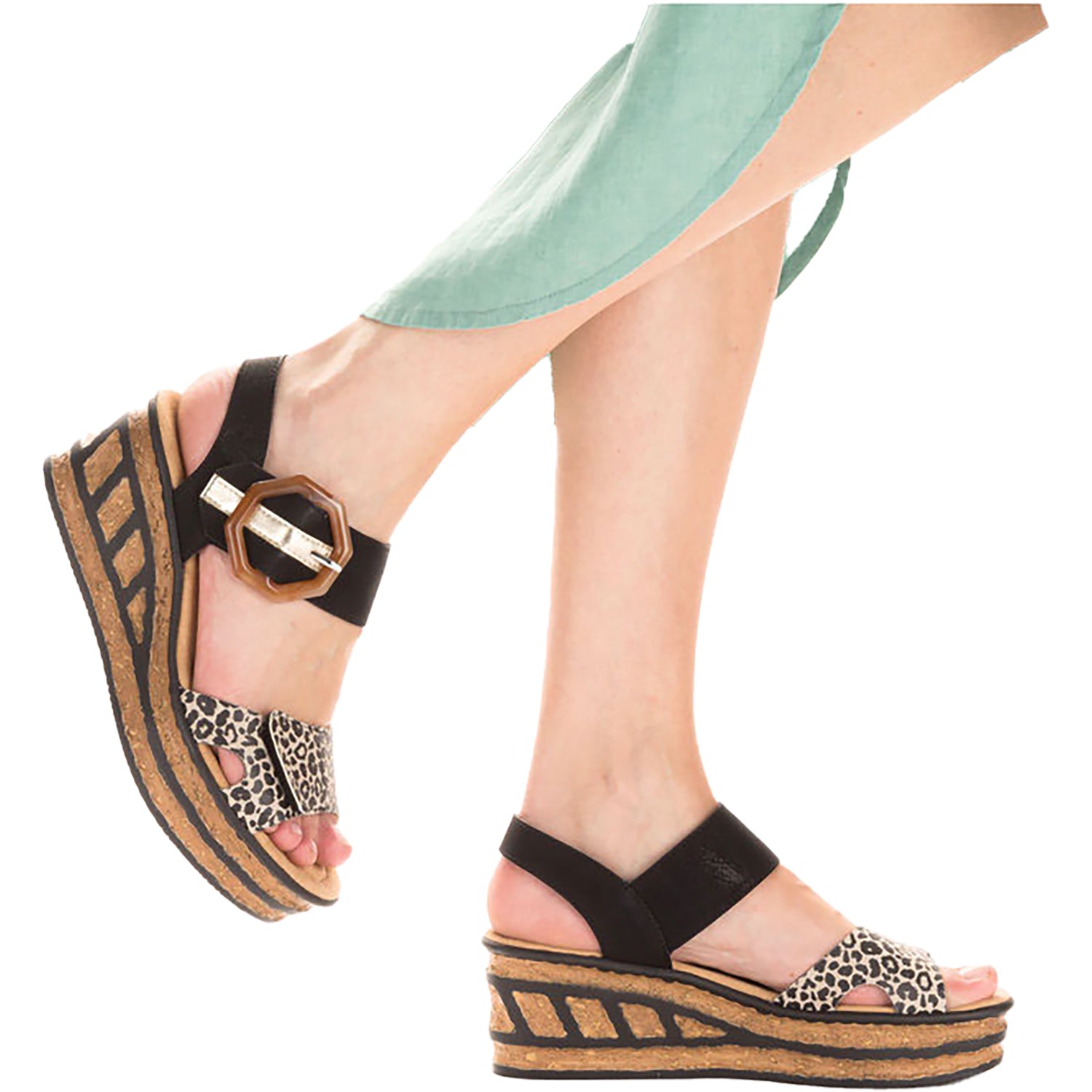 Womens Rieker Women's Rieker 68176-00 Ginger/Schwarz/Lightgold Synthetic Ginger/Schwarz/Lightgold Synthetic