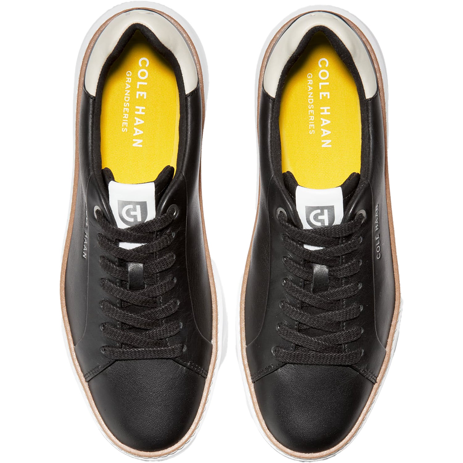 Womens Cole haan Women's Cole Haan GrandPro Topspin Sneaker Black/Optic White Leather Black/Optic White Leather