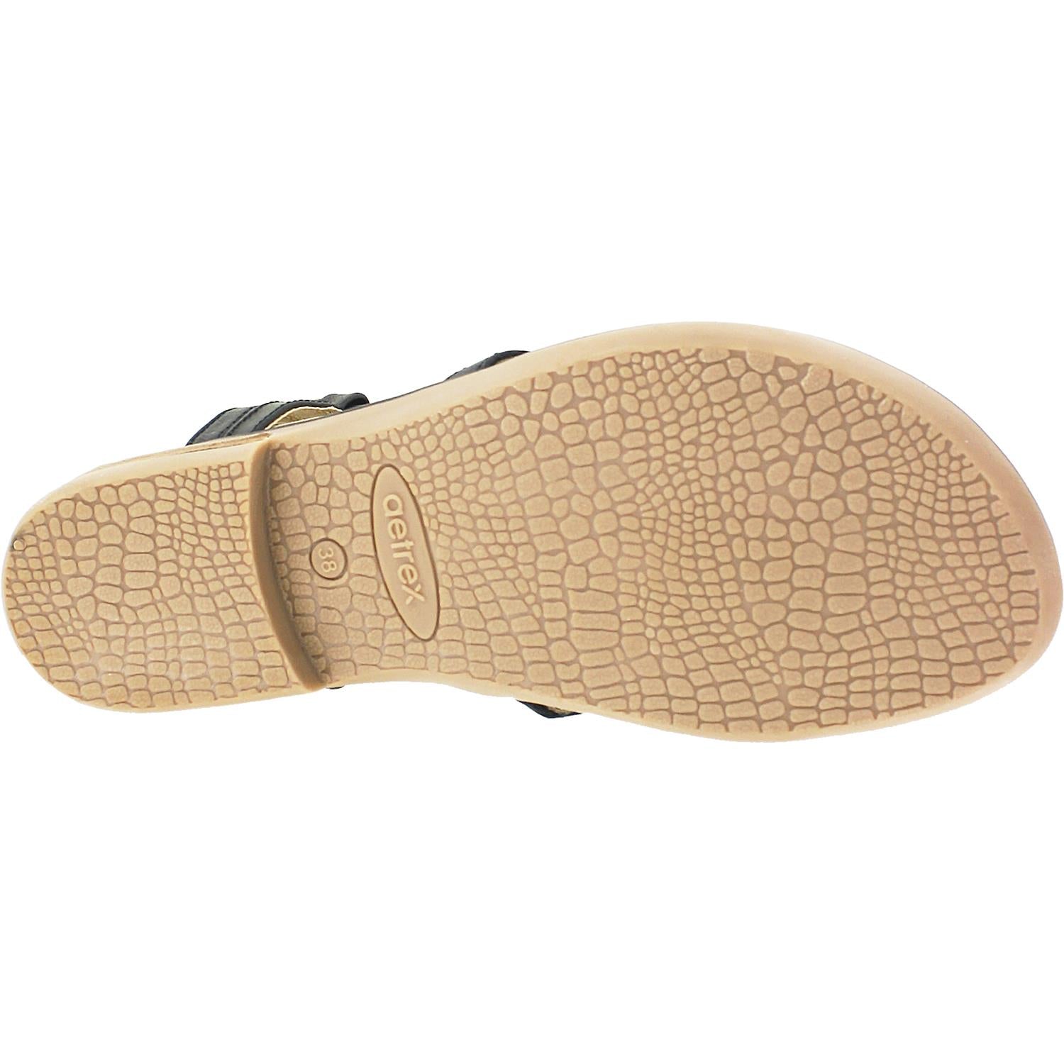 Womens Aetrex Women's Aetrex Sheila Black/Beige Leather Black/Beige Leather
