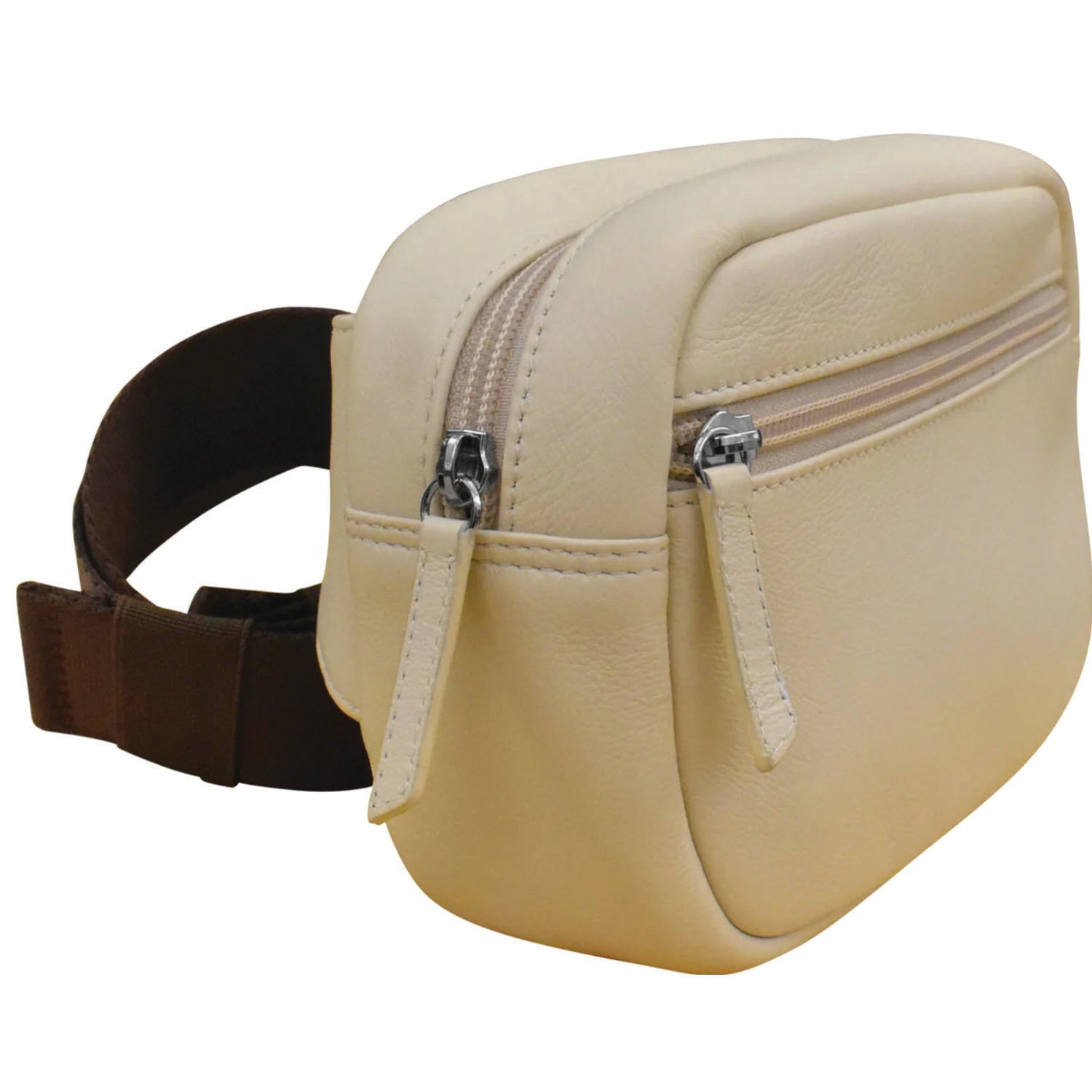 Womens Ili new york ili New York Zip Belt Bag Bone Leather Bone