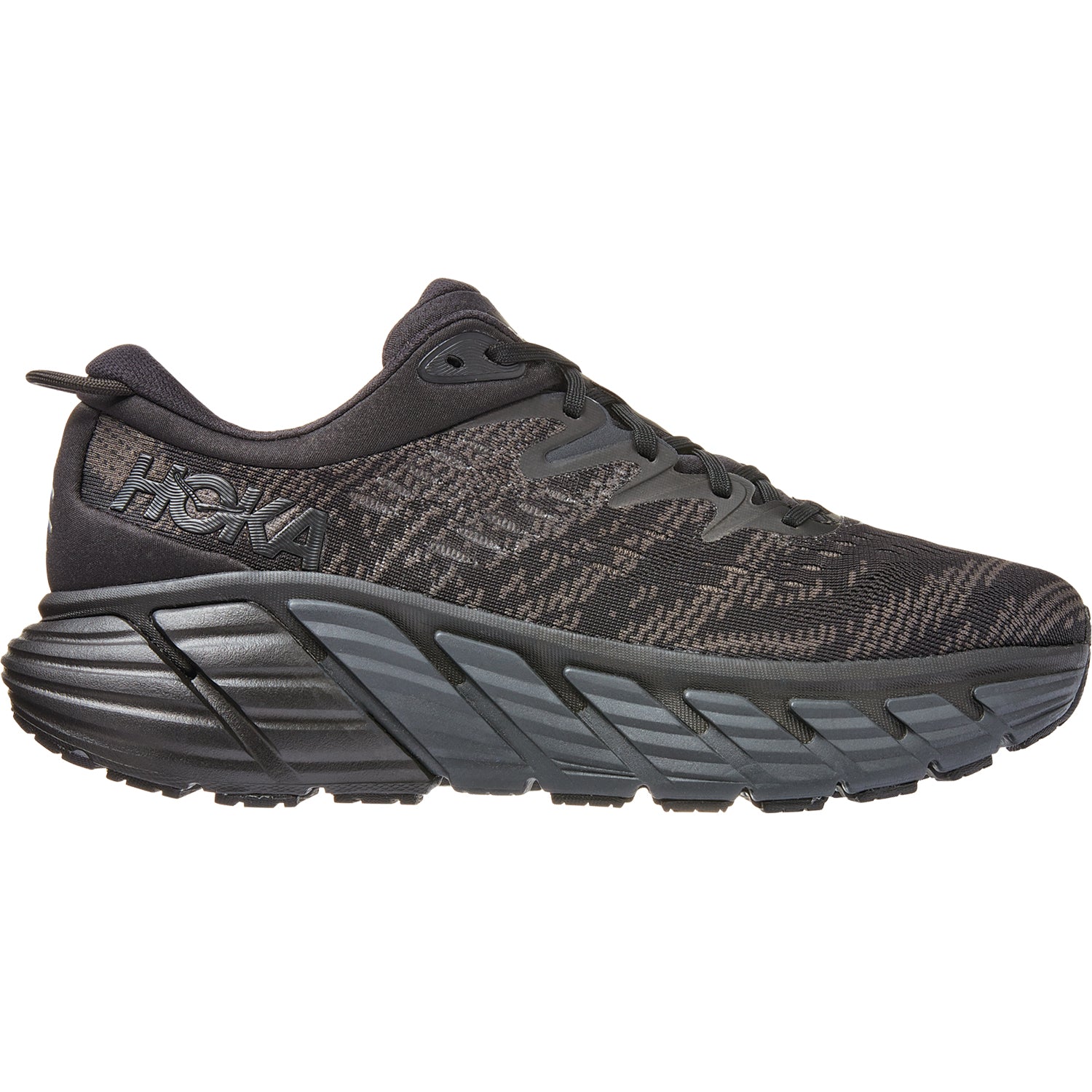 Mens Hoka one one Men's Hoka Gaviota 4 Black Mesh Black Mesh