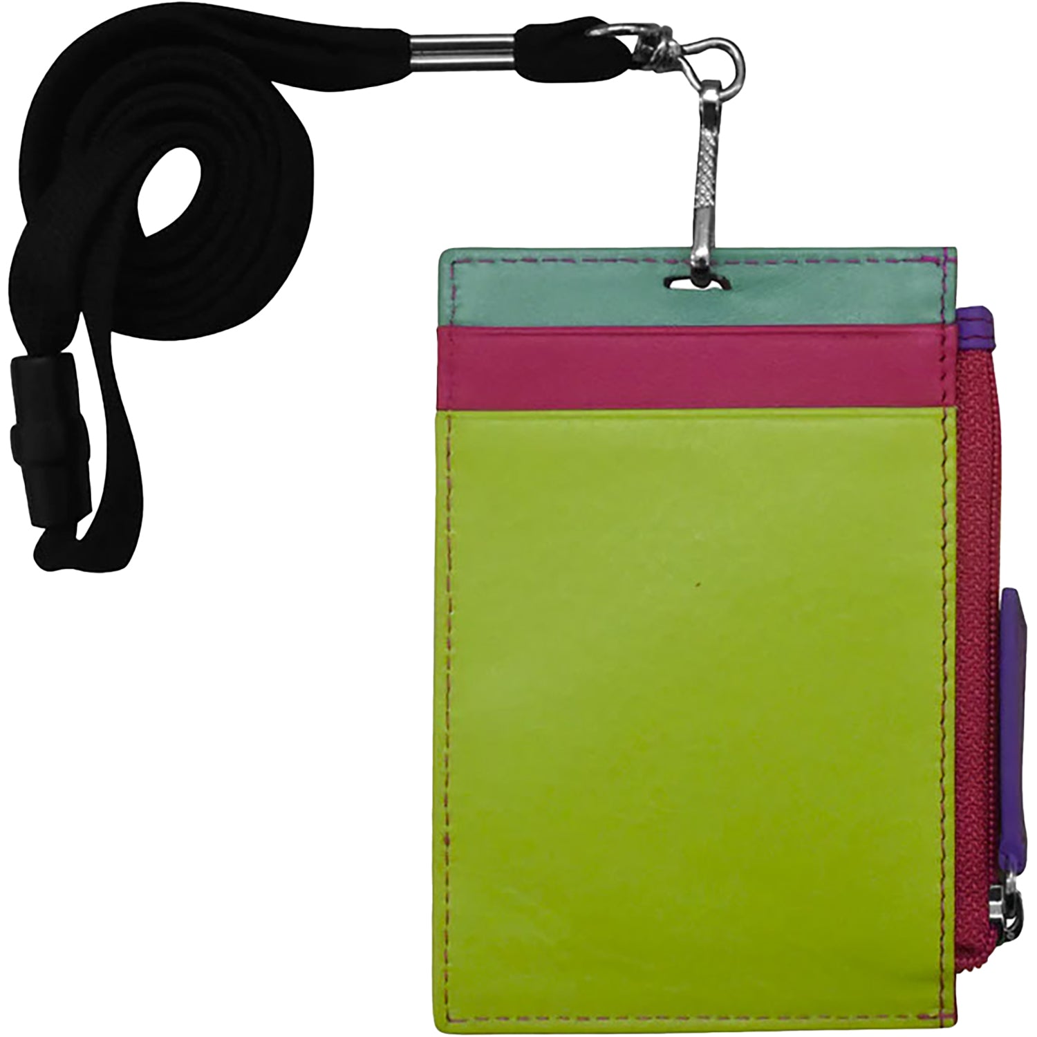Womens Ili new york ili New York Vertical Zip ID Holder Palm Beach Leather Palm Beach Leather