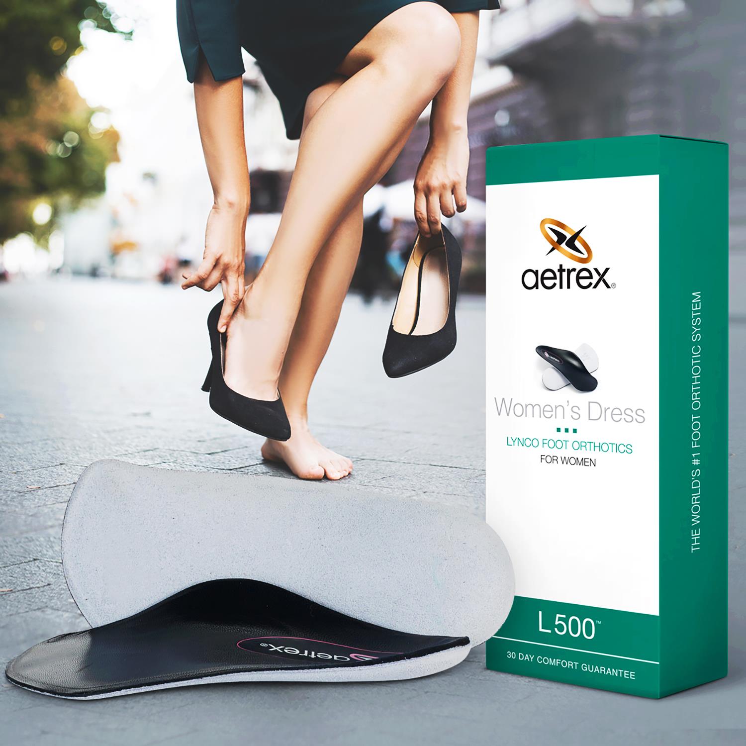 Womens Lynco Women's Aetrex Lynco L500 Dress Cupped/Neutral Orthotic Black