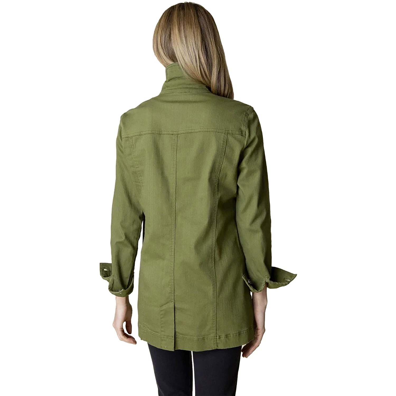 Womens Habitat Women's Habitat Stretch Denim Boyfriend Jacket Olive Olive