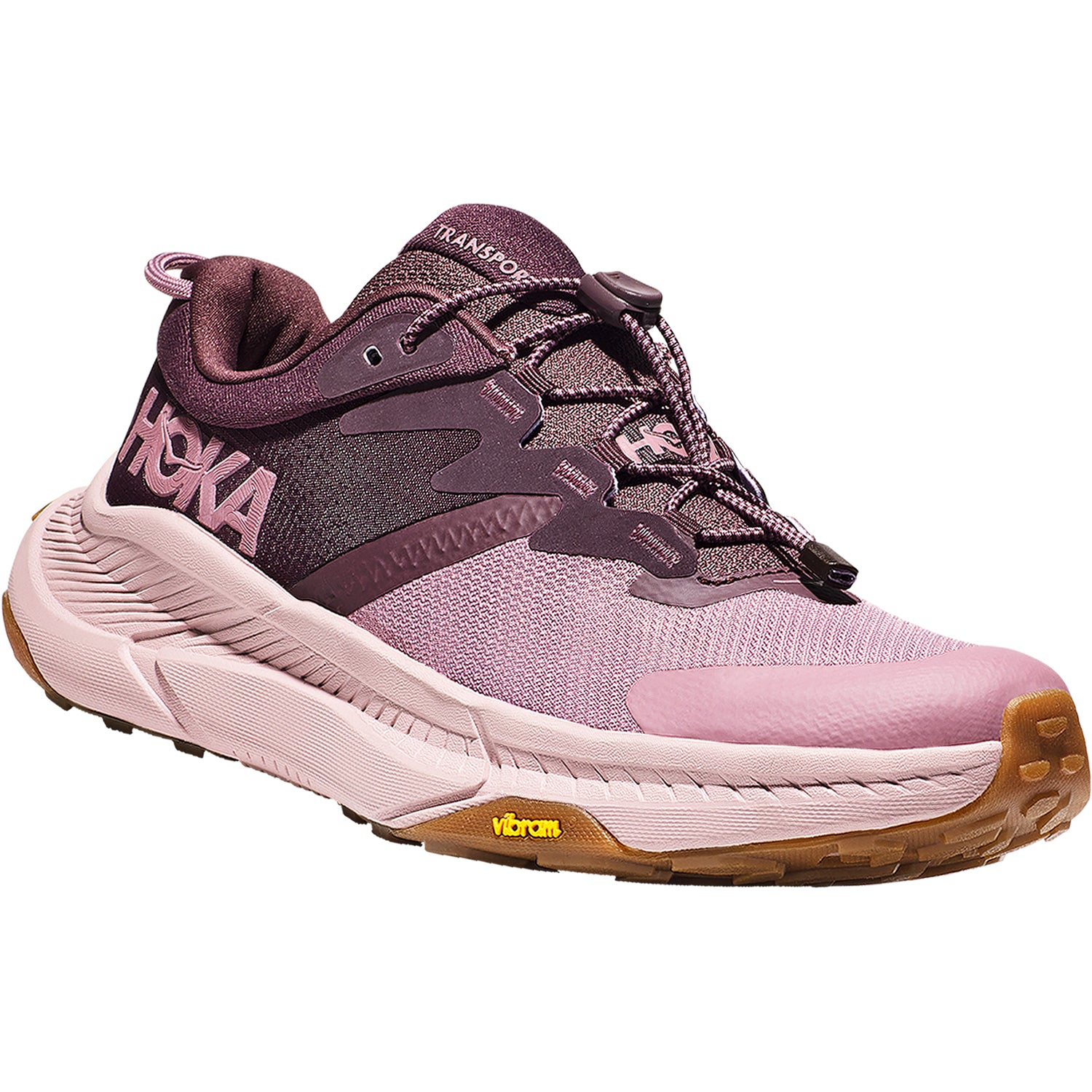 Womens Hoka one one Women's Hoka Transport Raisin/Wistful Mauve Mesh Raisin/Wistful Mauve Mesh