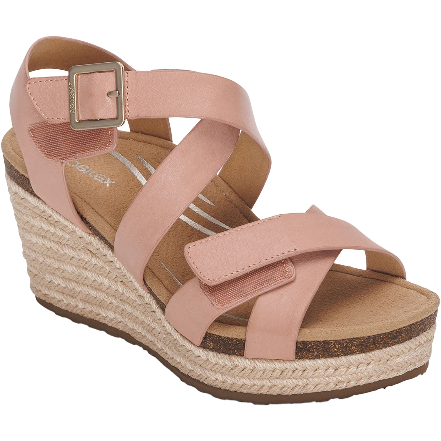 Womens Aetrex Women's Aetrex Anna Rose Leather Rose