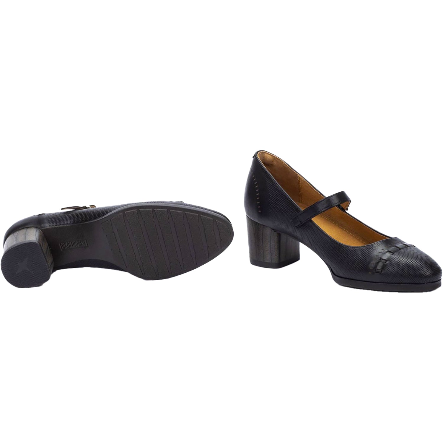 Womens Pikolinos Women's Pikolinos Calafat W1Z-5797 Black Leather Black Leather