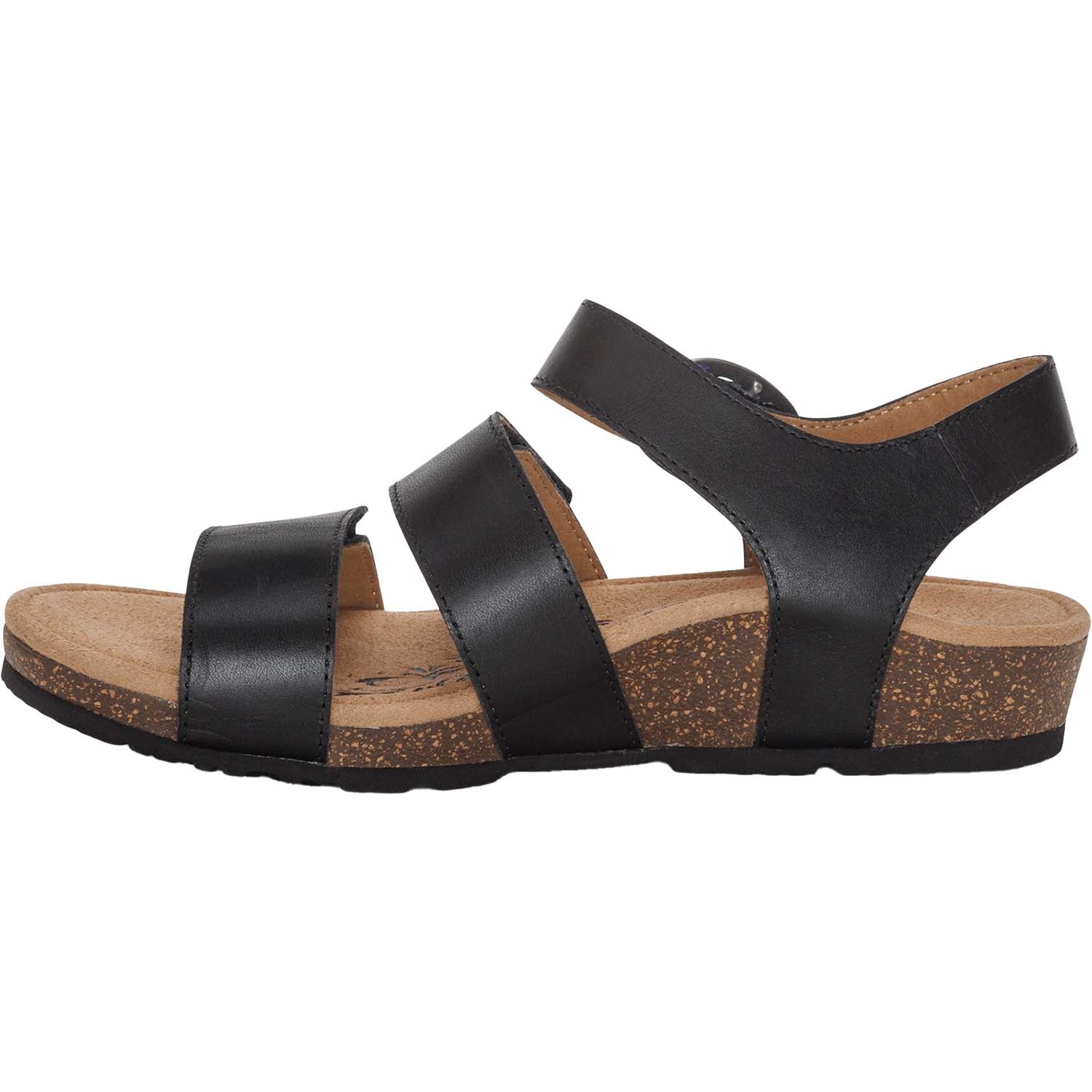 Womens Aetrex Women's Aetrex Lilly Black Leather Black Leather