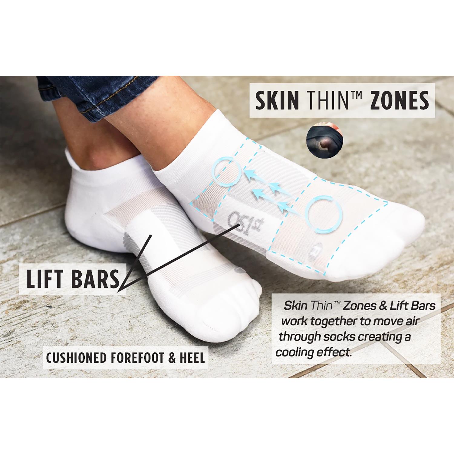 Unisex Os1st Unisex OS1st TA4 Thin Air No Show Performance Socks Black Black