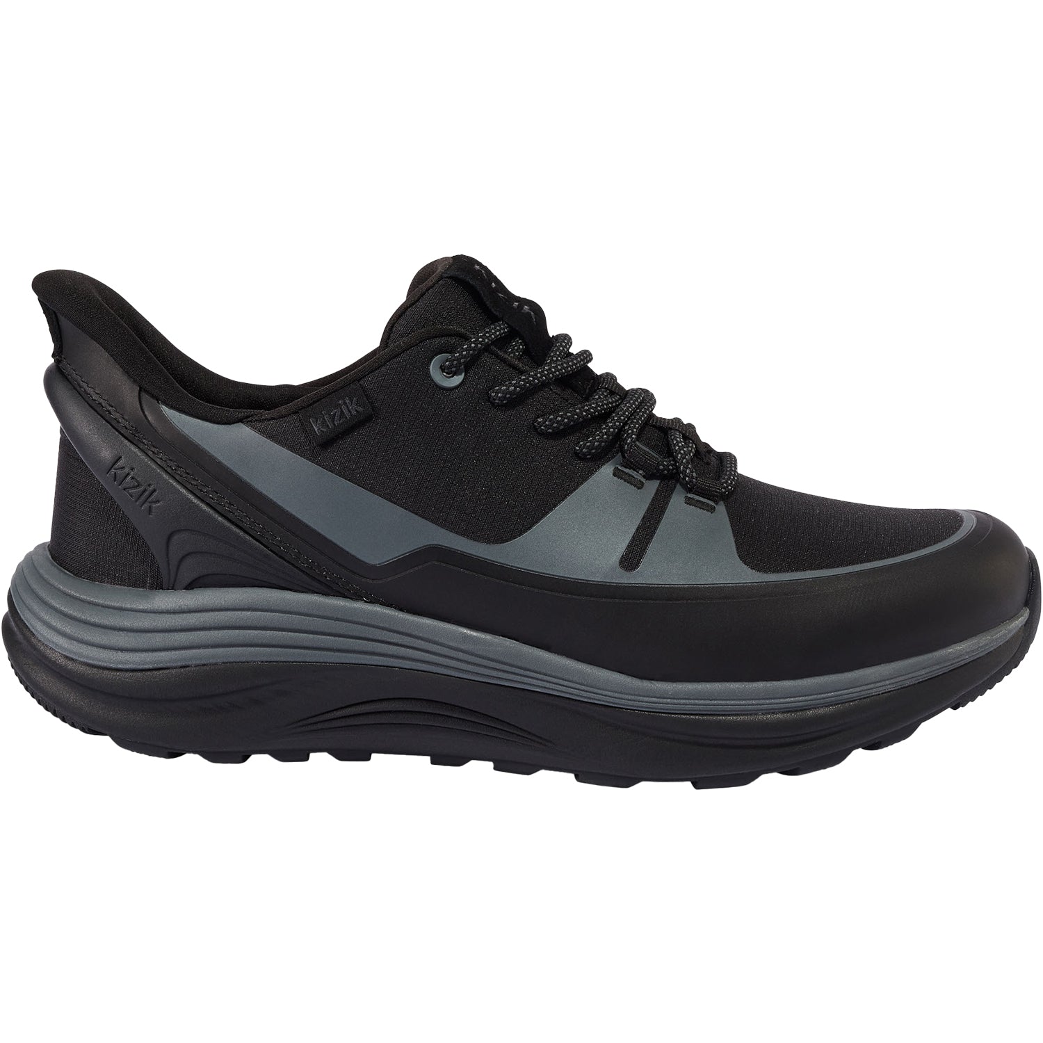 Mens Kizik Men's Kizik London AT Black/Poppyseed Synthetic Black/Poppyseed