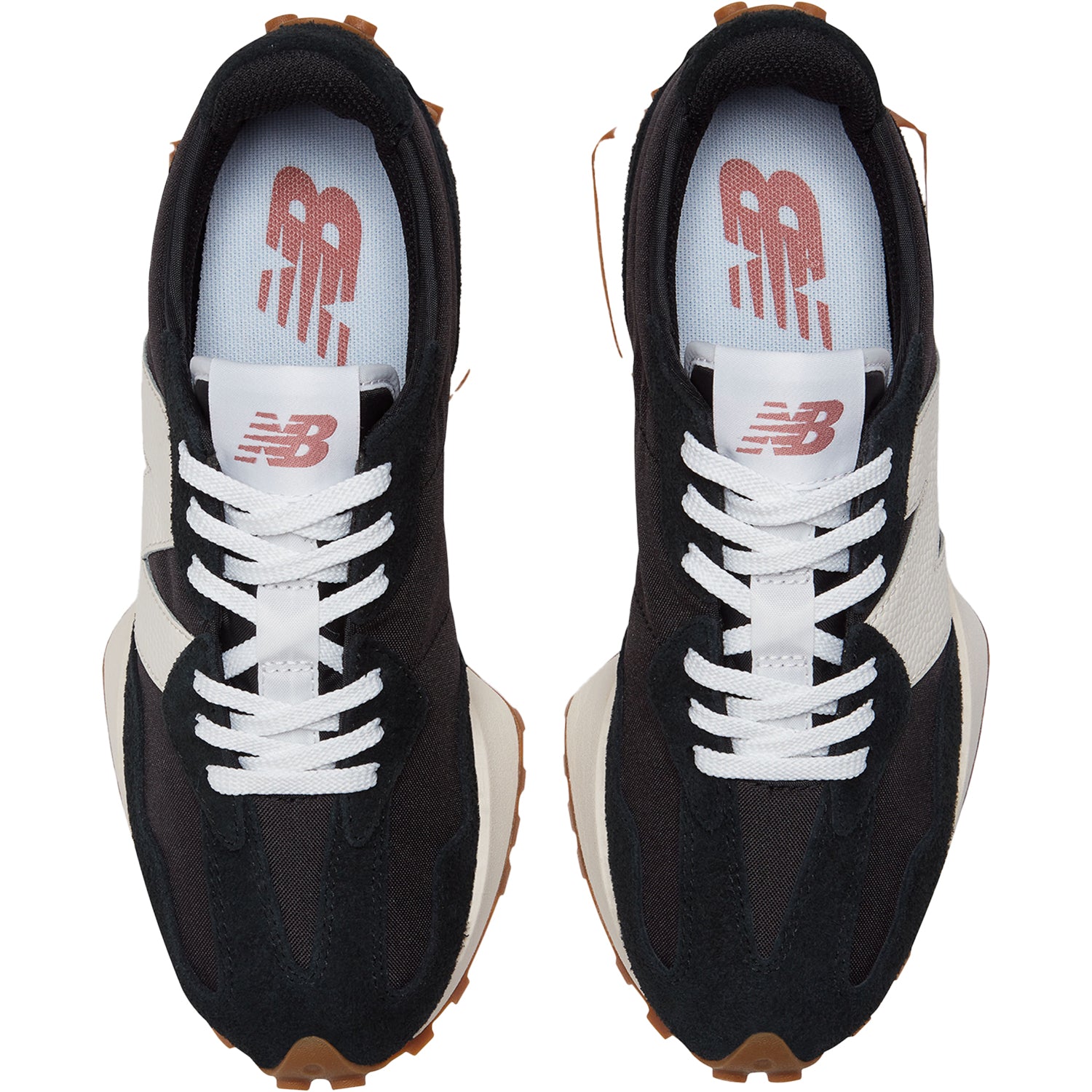 Womens New balance Women's New Balance WS327BL Black/White Suede Black/White Suede