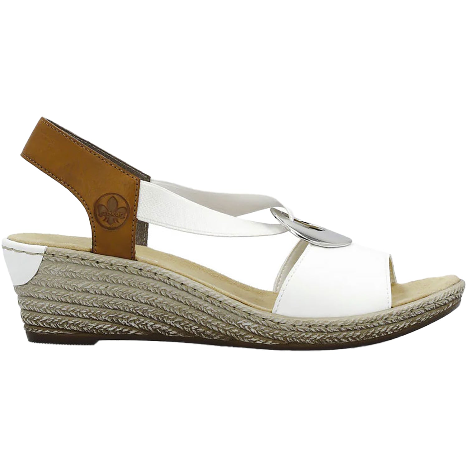 Womens Rieker Women's Rieker 624H6-81 Fanni Weiss/Cayenne Alabama/Eagle Synthetic Weiss/Cayenne Alabama/Eagle Synthetic