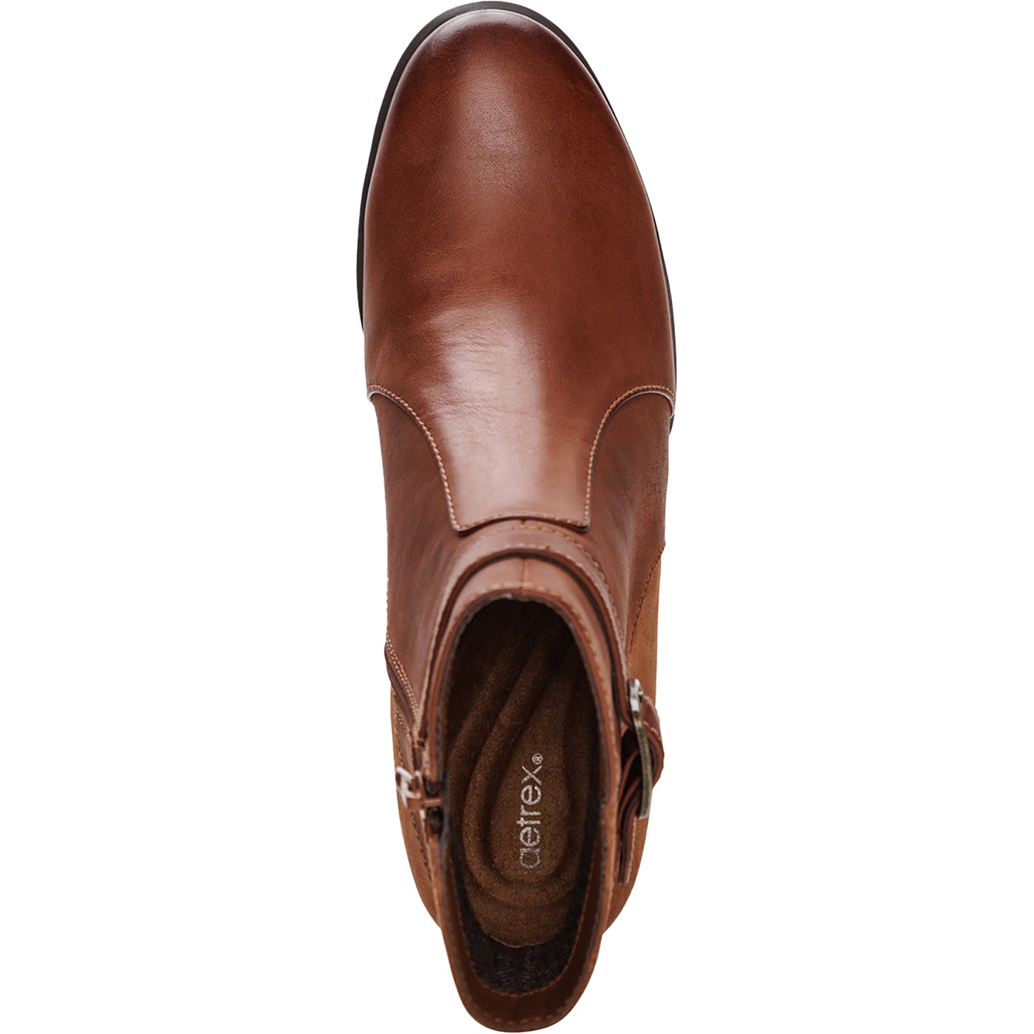 Womens Aetrex Women's Aetrex Rebecca Cognac Leather Cognac