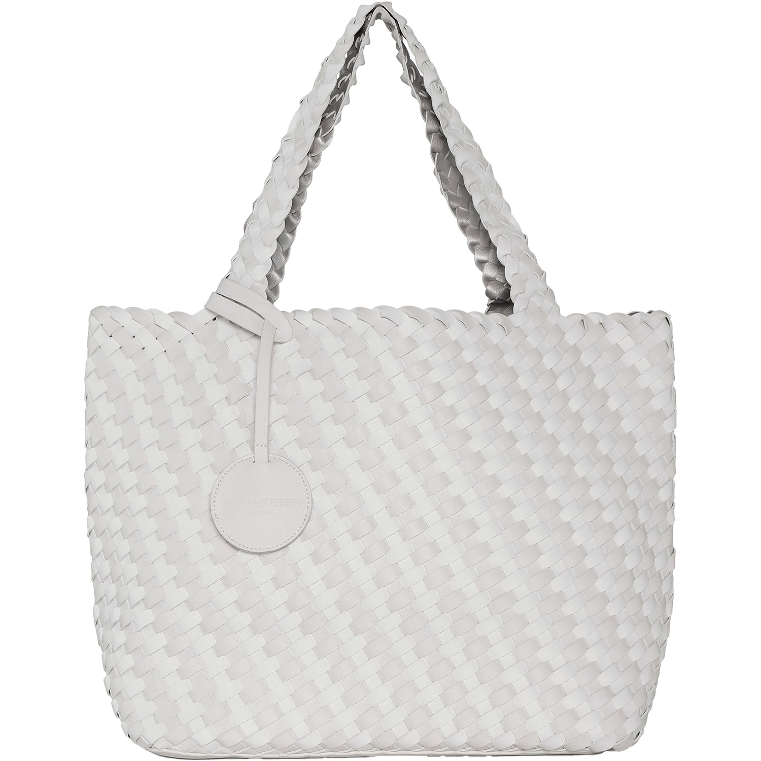 Womens Ilse jacobsen Women's Ilse Jacobsen Bag 08 Graphics Reversible Shopper Milk Cream Metallic/White Synthetic Milk Cream Metallic/White Synthetic