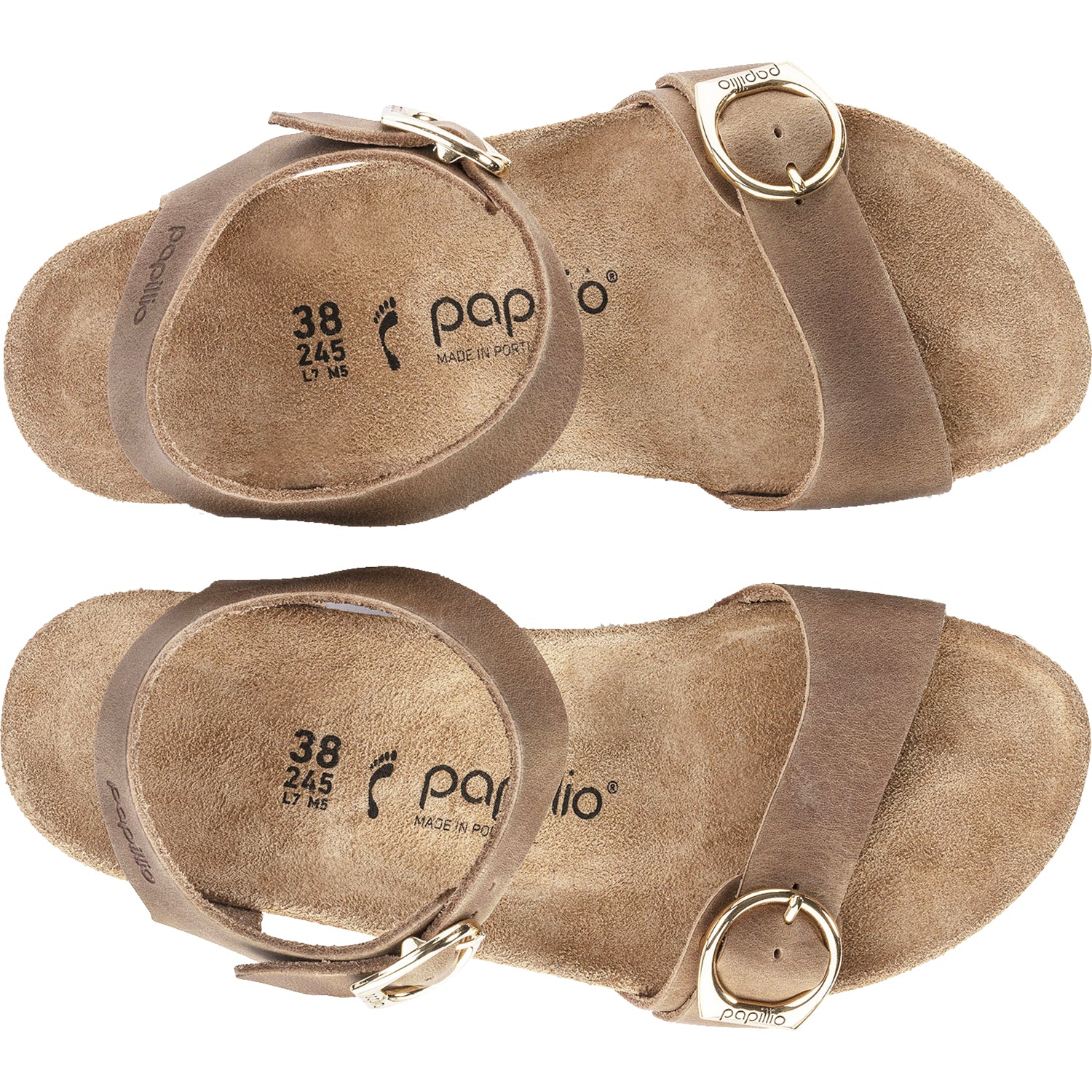 Womens Birkenstock Women's Birkenstock Papillio Soley Cognac Nubuck Cognac Nubuck
