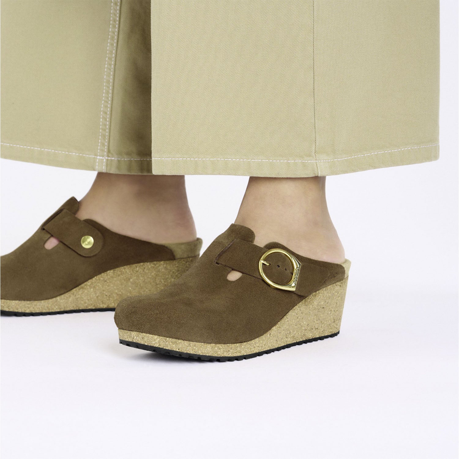 Womens Birkenstock Women's Birkenstock Papillio Fanny Dark Tea Suede Dark Tea Suede