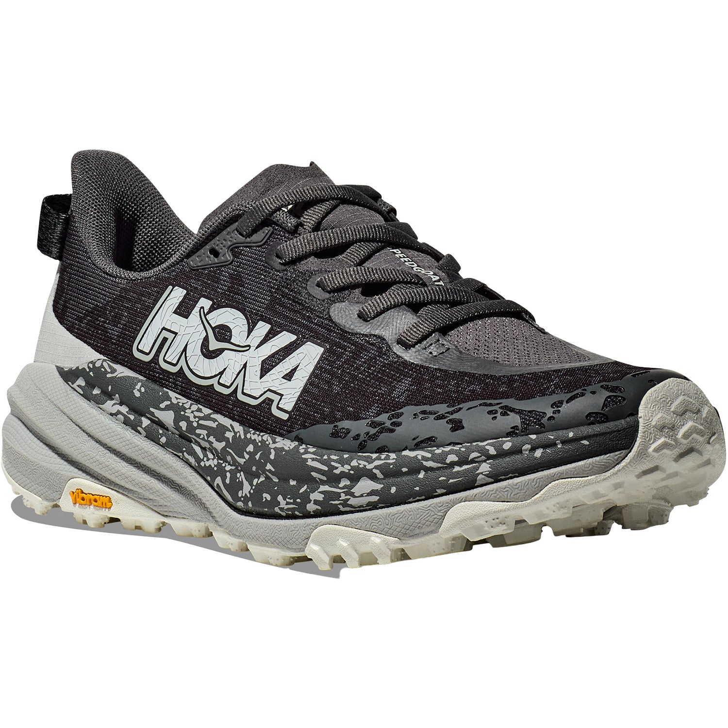 Womens Hoka one one Women's Hoka Speedgoat 6 Satellite Grey/Stardust Synthetic Satellite Grey/Stardust Synthetic