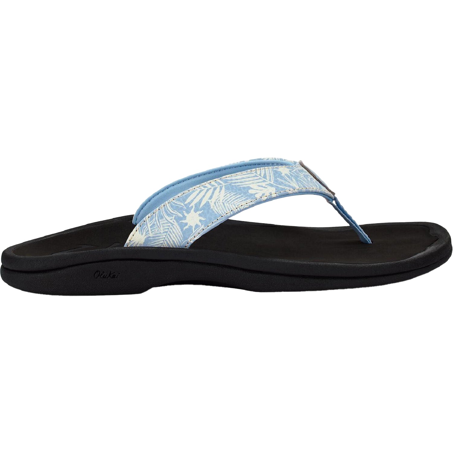 Womens Olukai Women's OluKai Ohana Pale Blue/Black Synthetic Pale Blue/Black