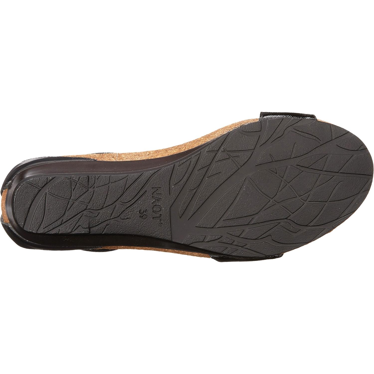 Womens Naot Women's Naot Pixie Black Luster/Black Raven Leather Black Luster/Black Raven Leather