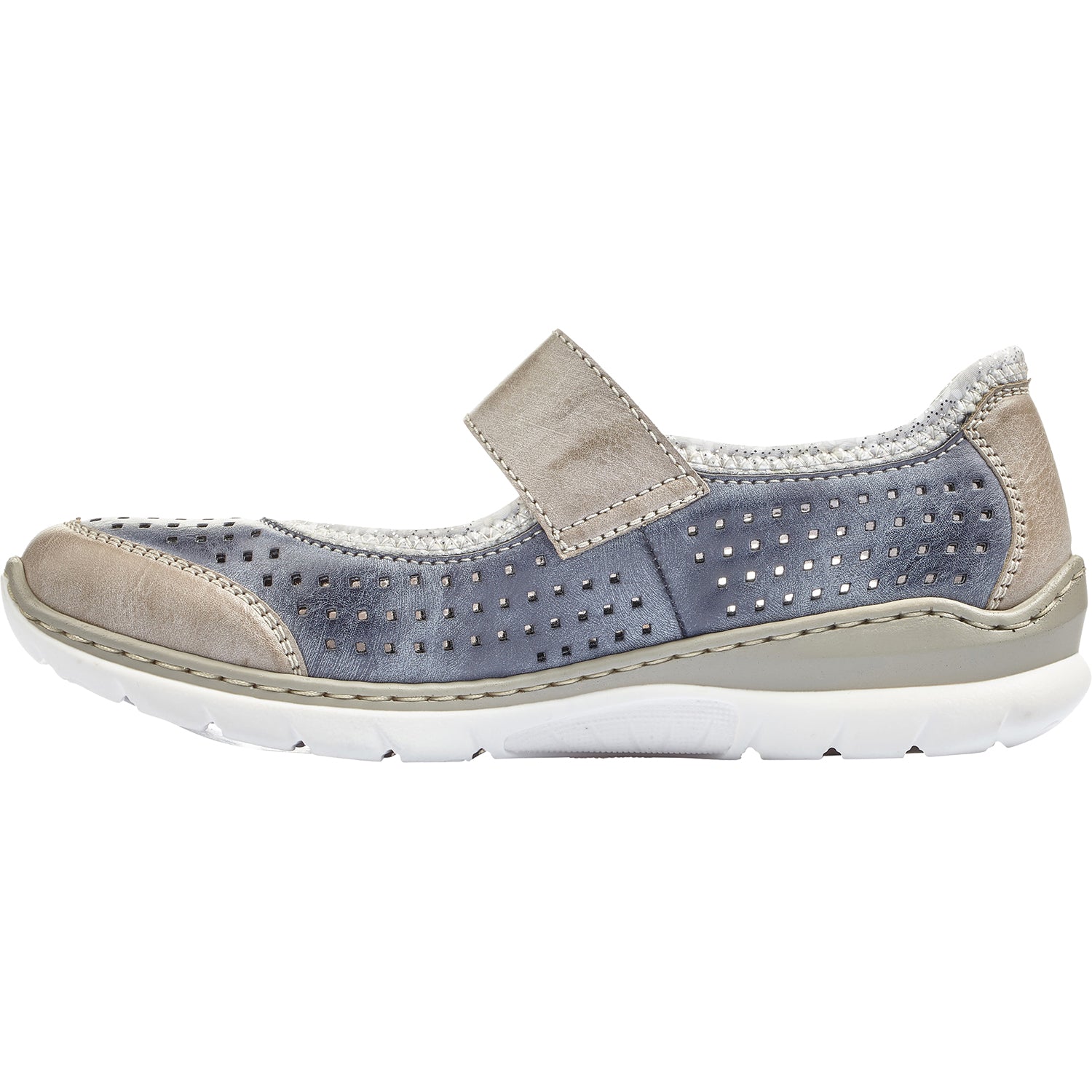 Womens Rieker Women's Rieker L32B5-42 Nikita B5 Steel/Jeans/Silver Synthetic Steel/Jeans/Silver Synthetic