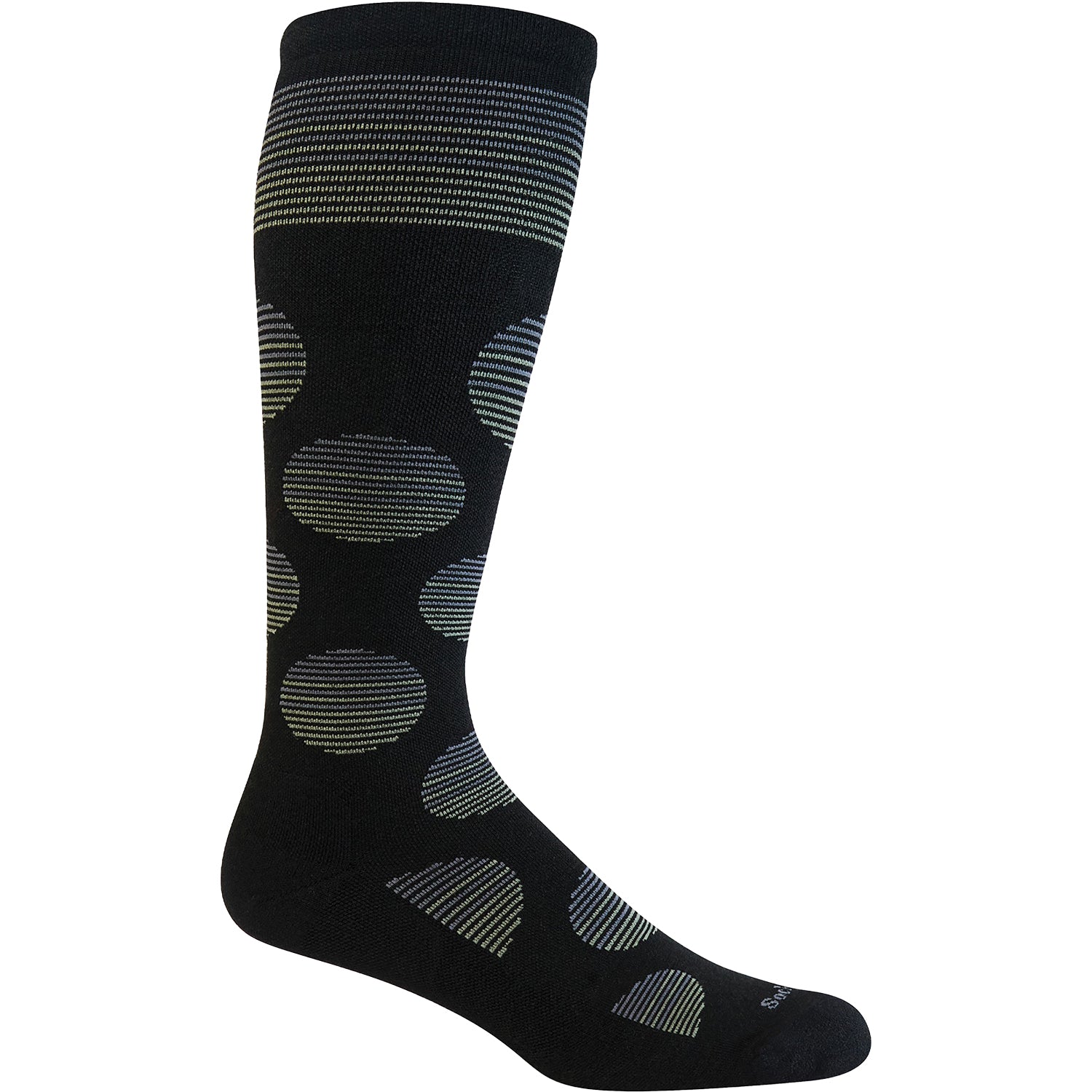 Womens Sockwell Women's Sockwell Knee Hi 15-20 Featherweight Dot Black Black