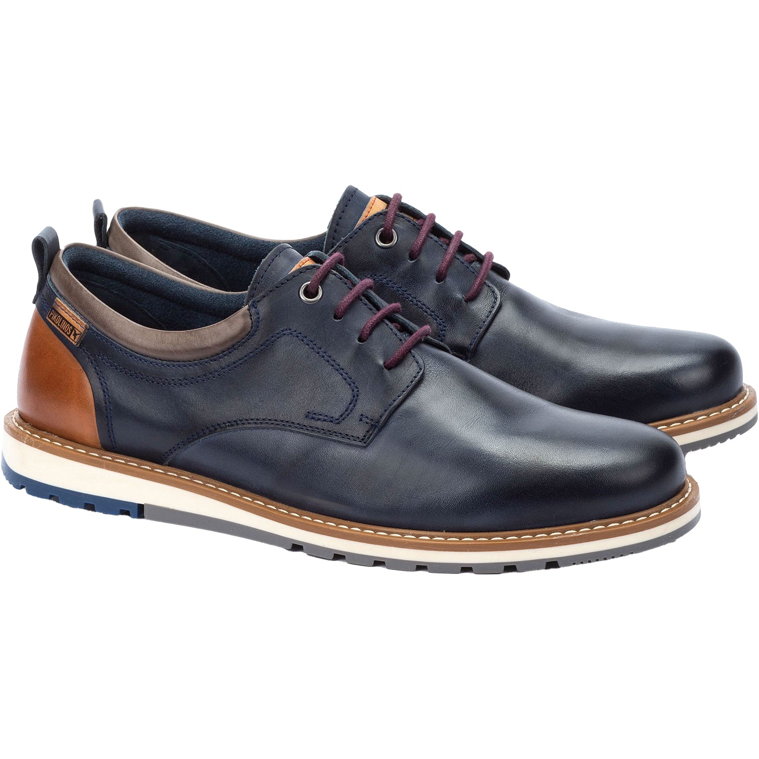 Mens Pikolinos Men's Pikolinos Berna M8J-4183 Blue Leather Blue Leather