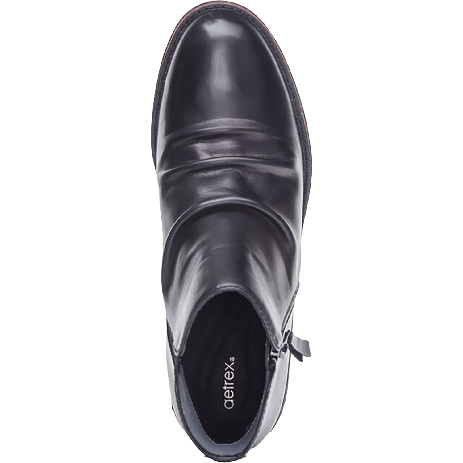 Womens Aetrex Women's Aetrex Mila Black Leather Black Leather