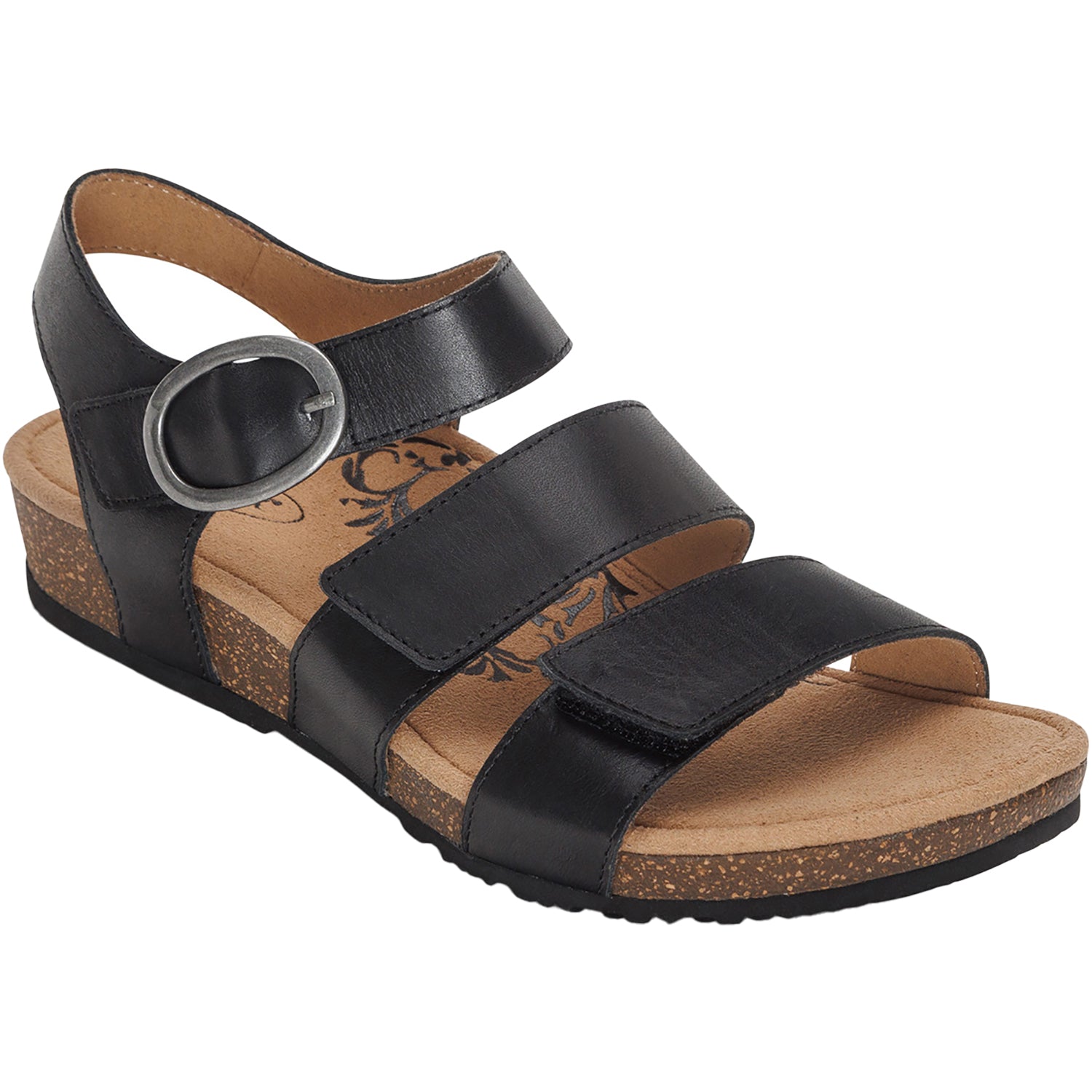 Womens Aetrex Women's Aetrex Lilly Black Leather Black Leather