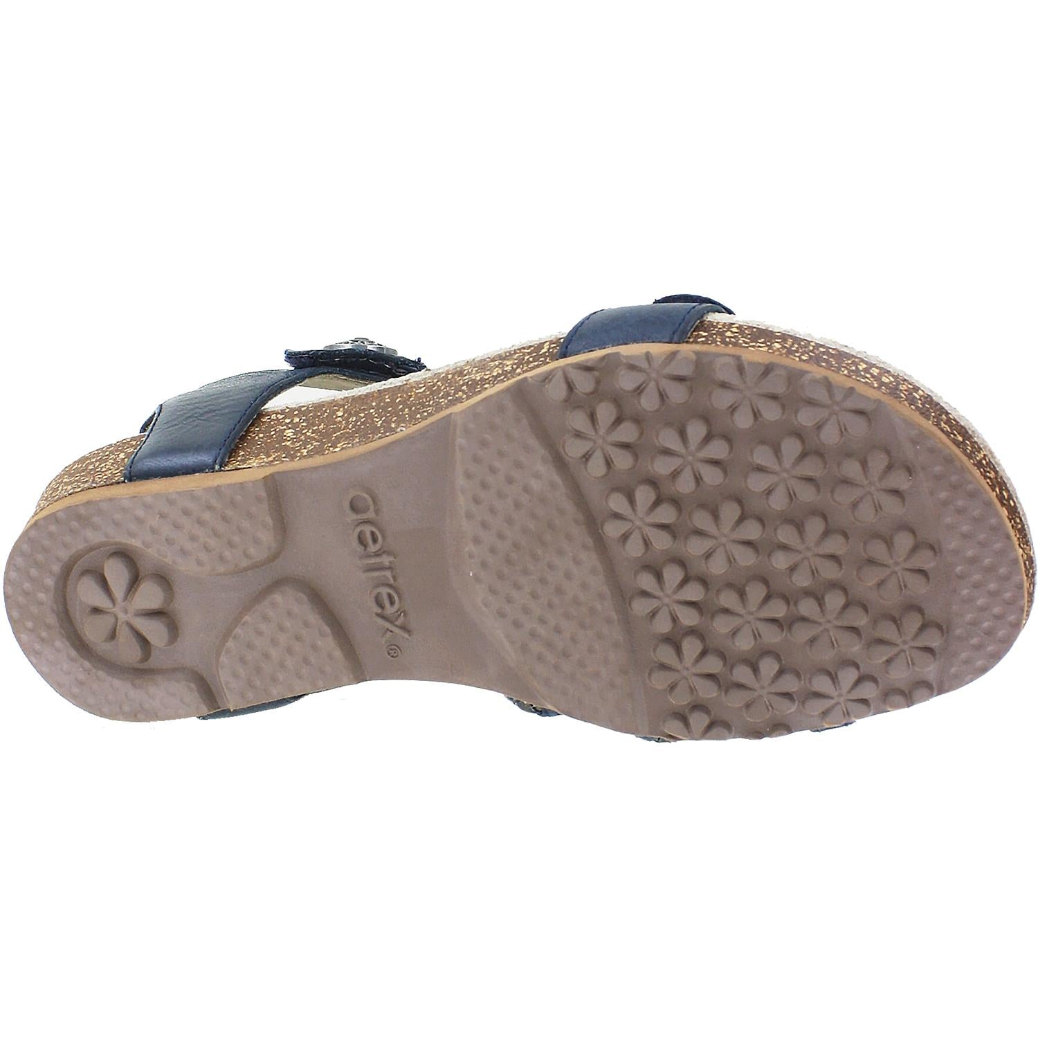 Womens Aetrex Women's Aetrex Jillian Navy Leather Navy Leather