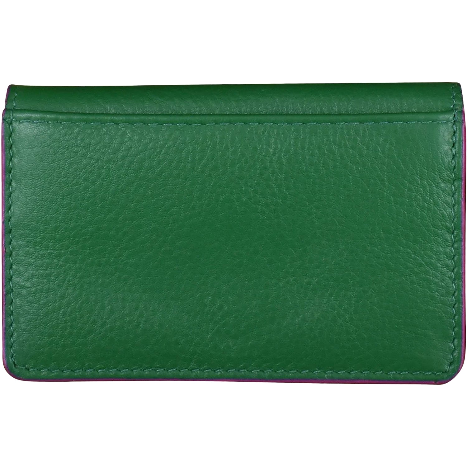 Womens Ili new york ili New York Envelope Business Card Case Emerald/Fab Fuschia Leather Emerald/Fab Fuschia Leather