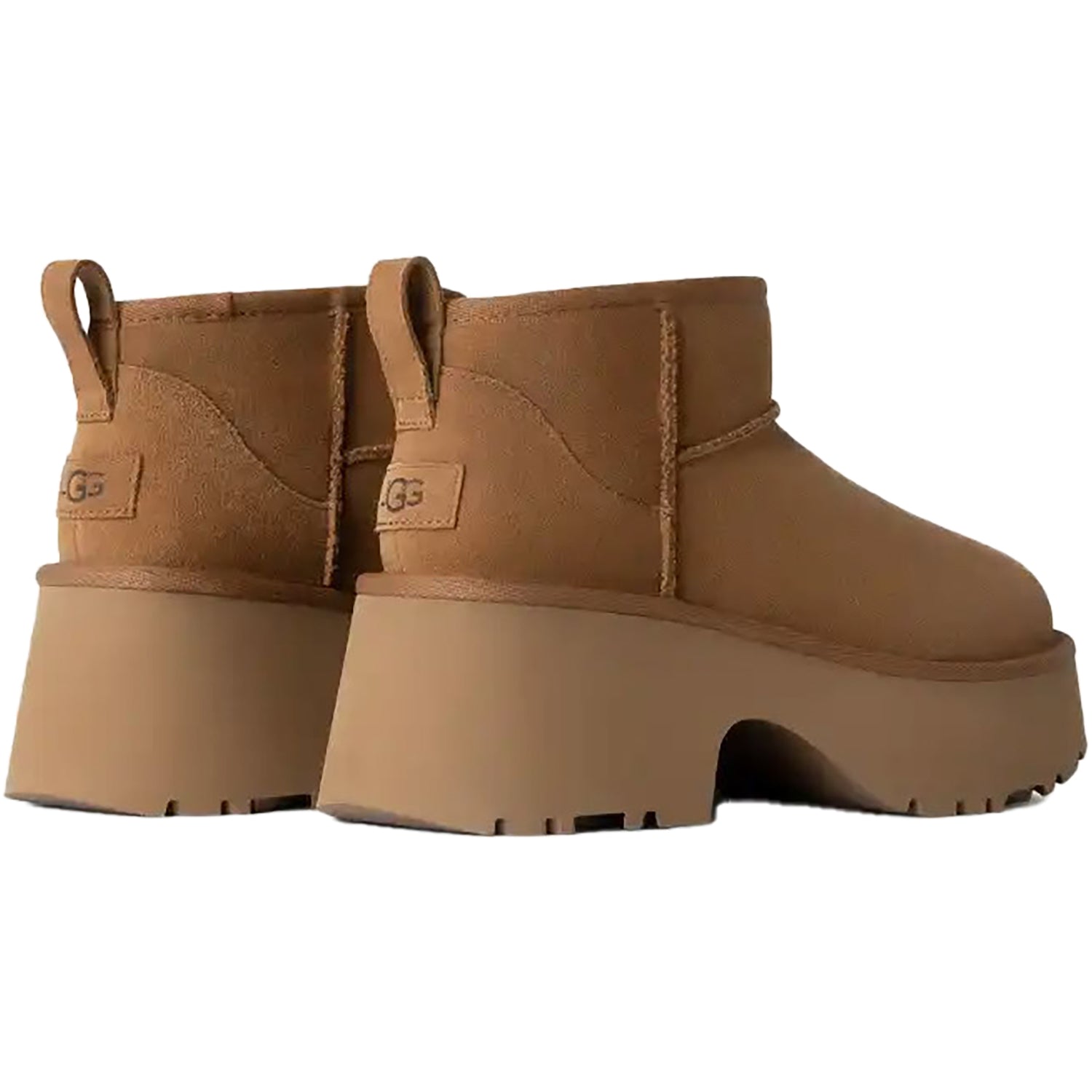 Womens Ugg Women's UGG Classic Ultra Mini New Heights Chestnut Suede Chestnut Suede