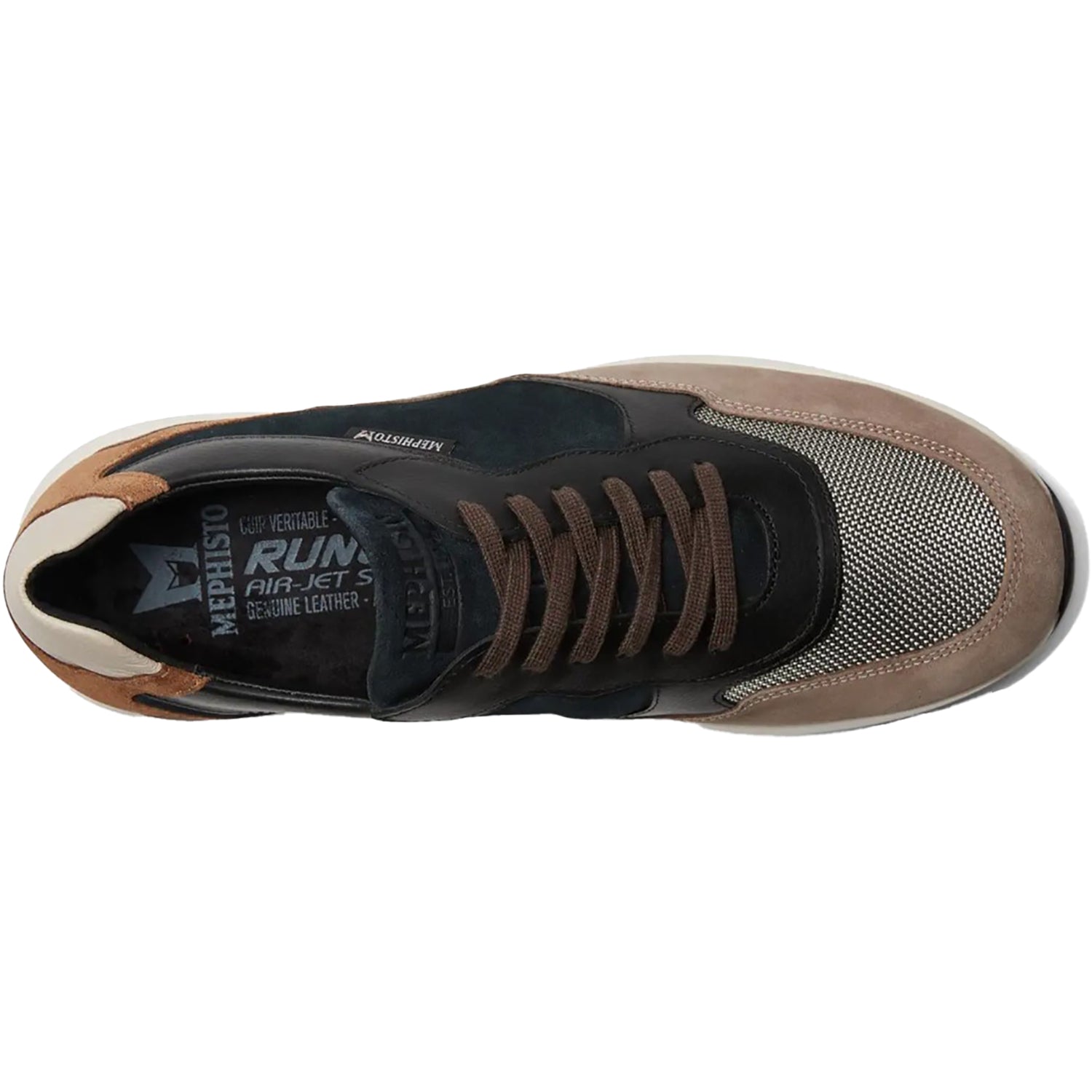 Mens Mephisto Men's Mephisto Driss Warm Grey/Black 3660-1550 Warm Grey/Black