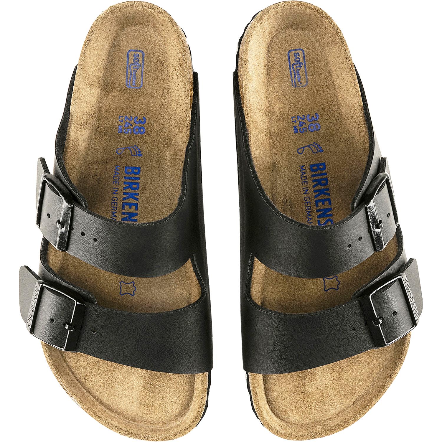 Unisex Birkenstock Unisex Birkenstock Arizona Soft Footbed Black Birko-Flor Black Birko-Flor