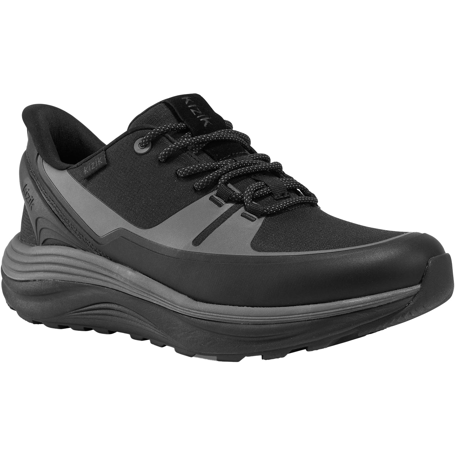 Mens Kizik Men's Kizik London AT Black/Poppyseed Synthetic Black/Poppyseed