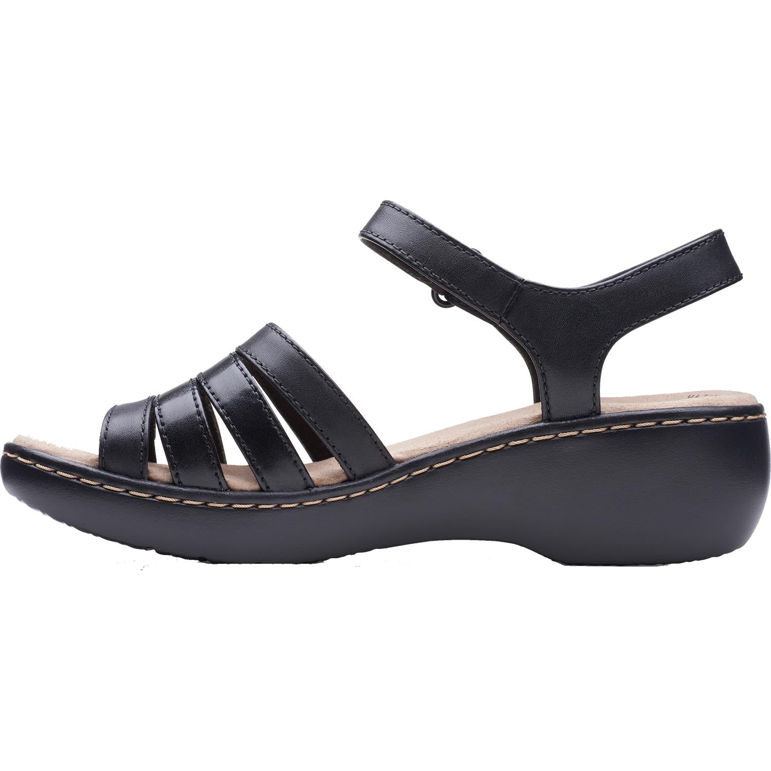Womens Clarks Women's Clarks Delana Brenna Black Leather Black Leather