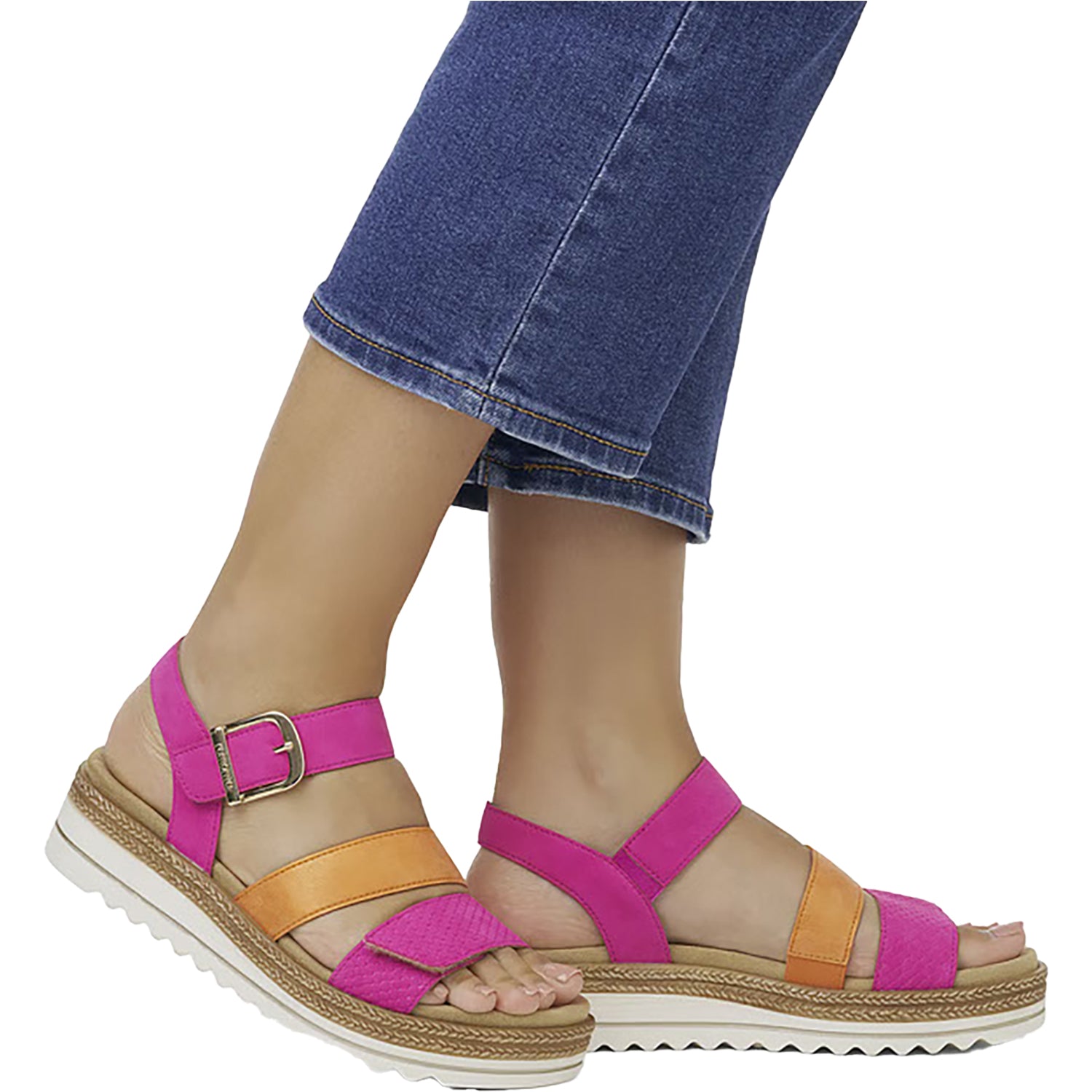 Womens Remonte Women's Remonte D0Q55-31 Magenta/Orange Synthetic Magenta/Orange Synthetic