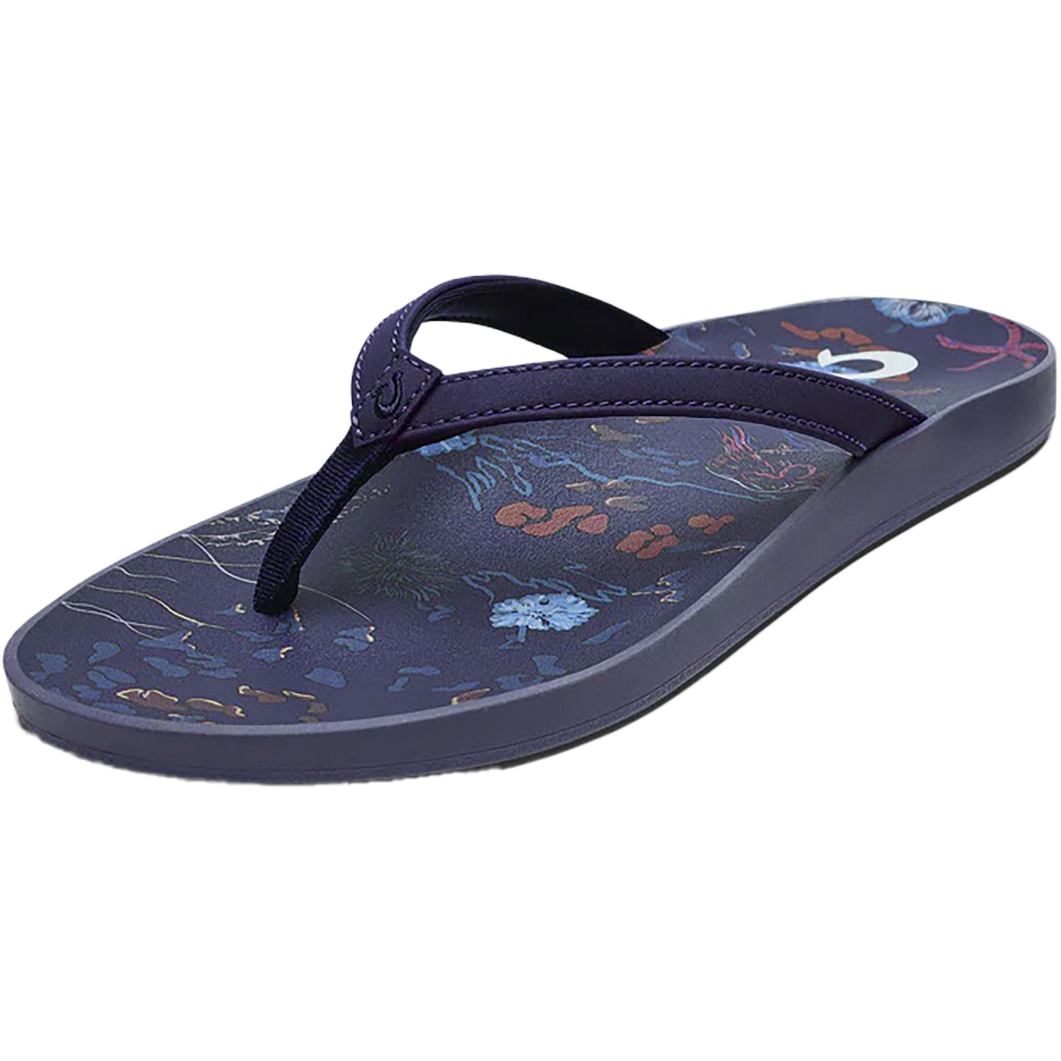Womens Olukai Women's OluKai Puawe Midnight Navy/Barrier Reef Synthetic Midnight Navy/Barrier Reef Synthetic