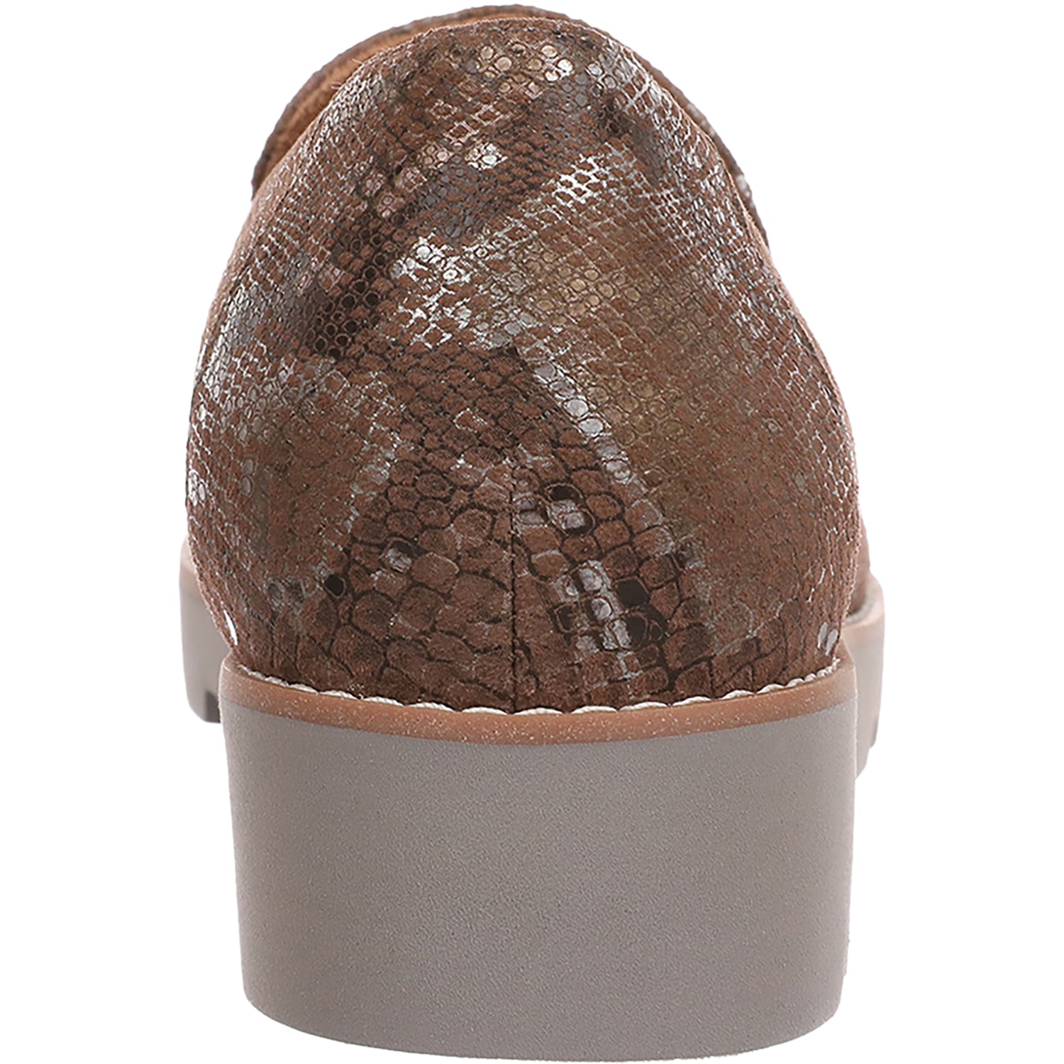 Womens Vionic Women's Vionic Kensley Brown Metallic Snake Leather Brown Metallic Snake Leather