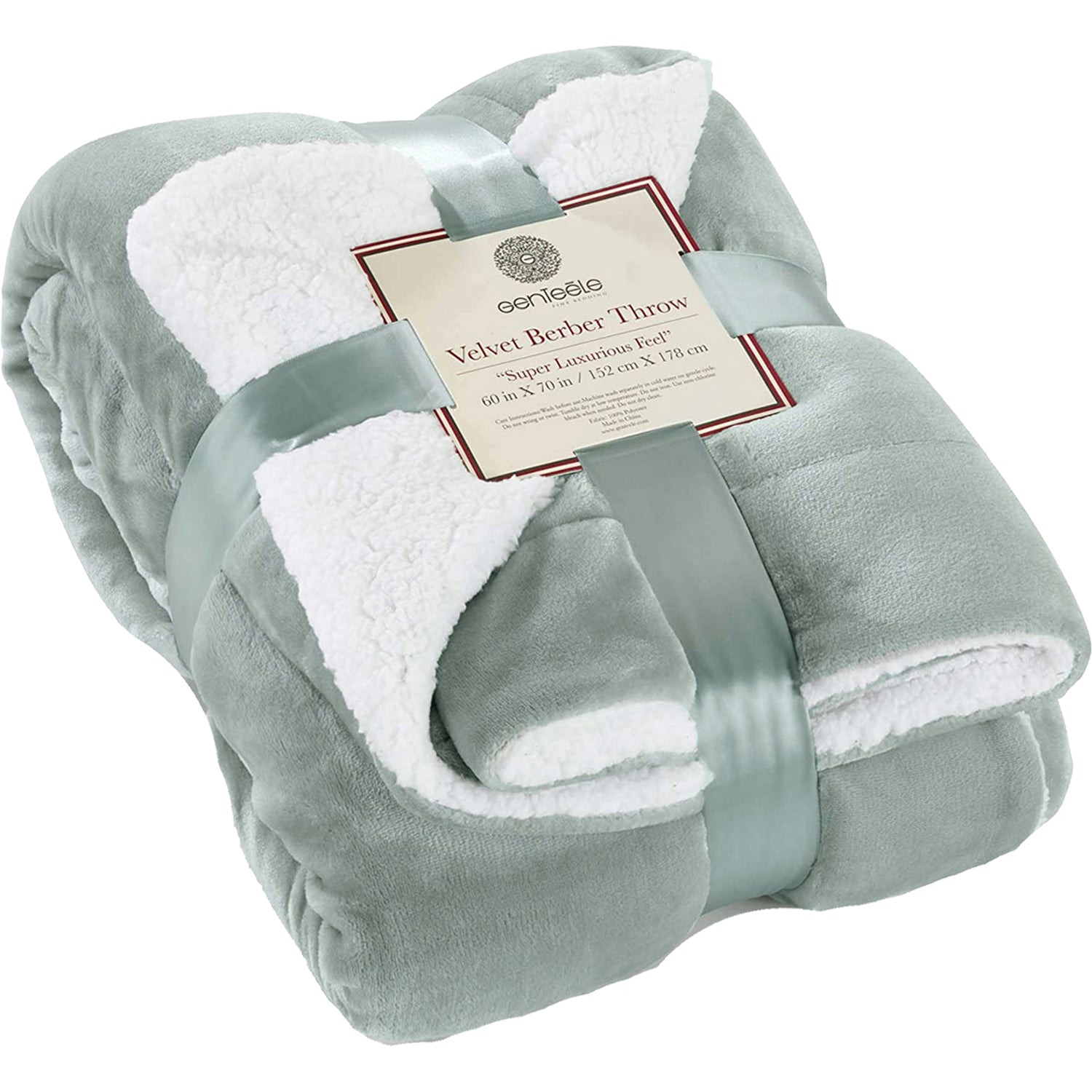 Unisex Genteele blankets Unisex Genteele Sherpa Throw Blanket Sage Sage