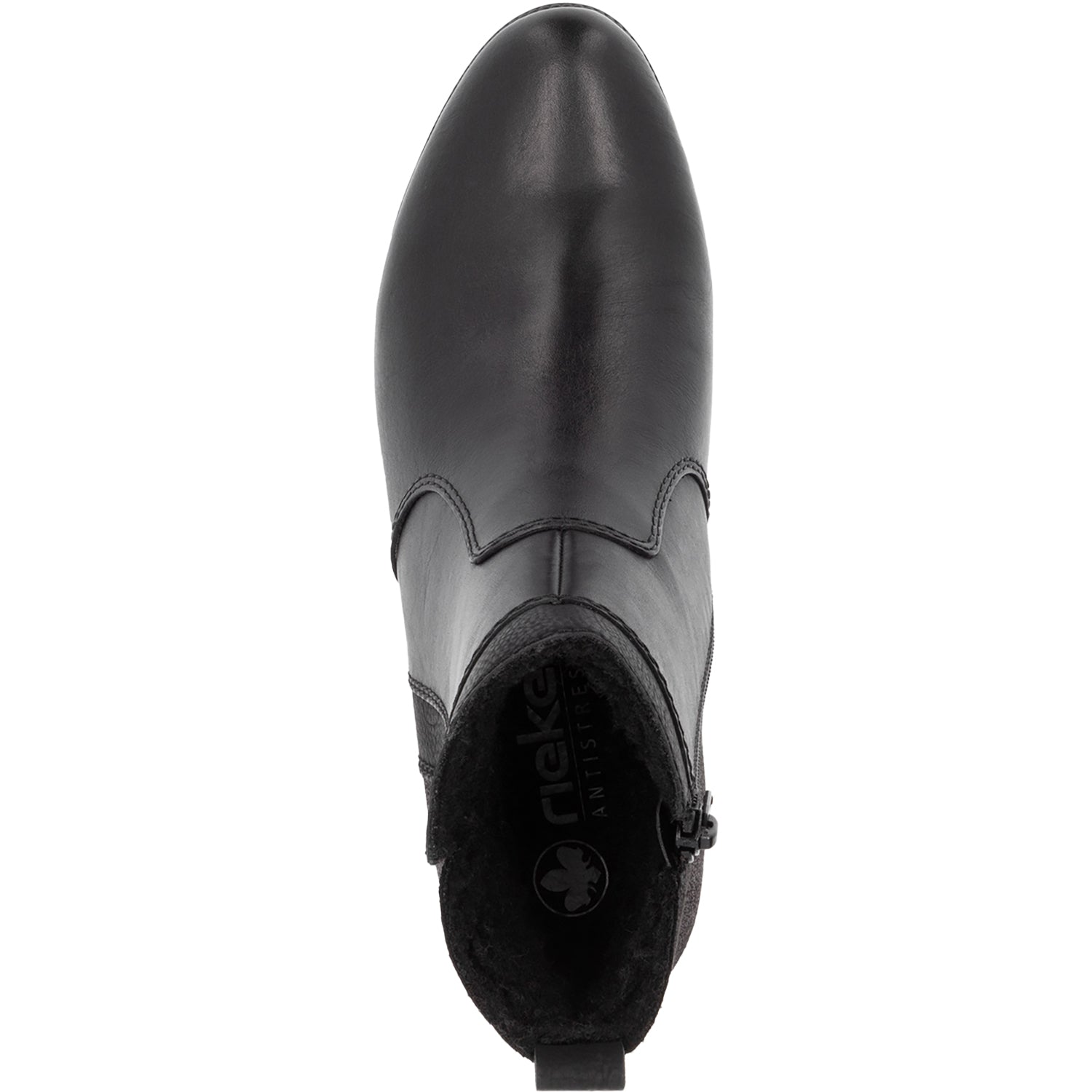 Womens Rieker Women's Rieker 78658-00 Schwarz/Schwarz/Schwarz Leather Schwarz/Schwarz/Schwarz Leather