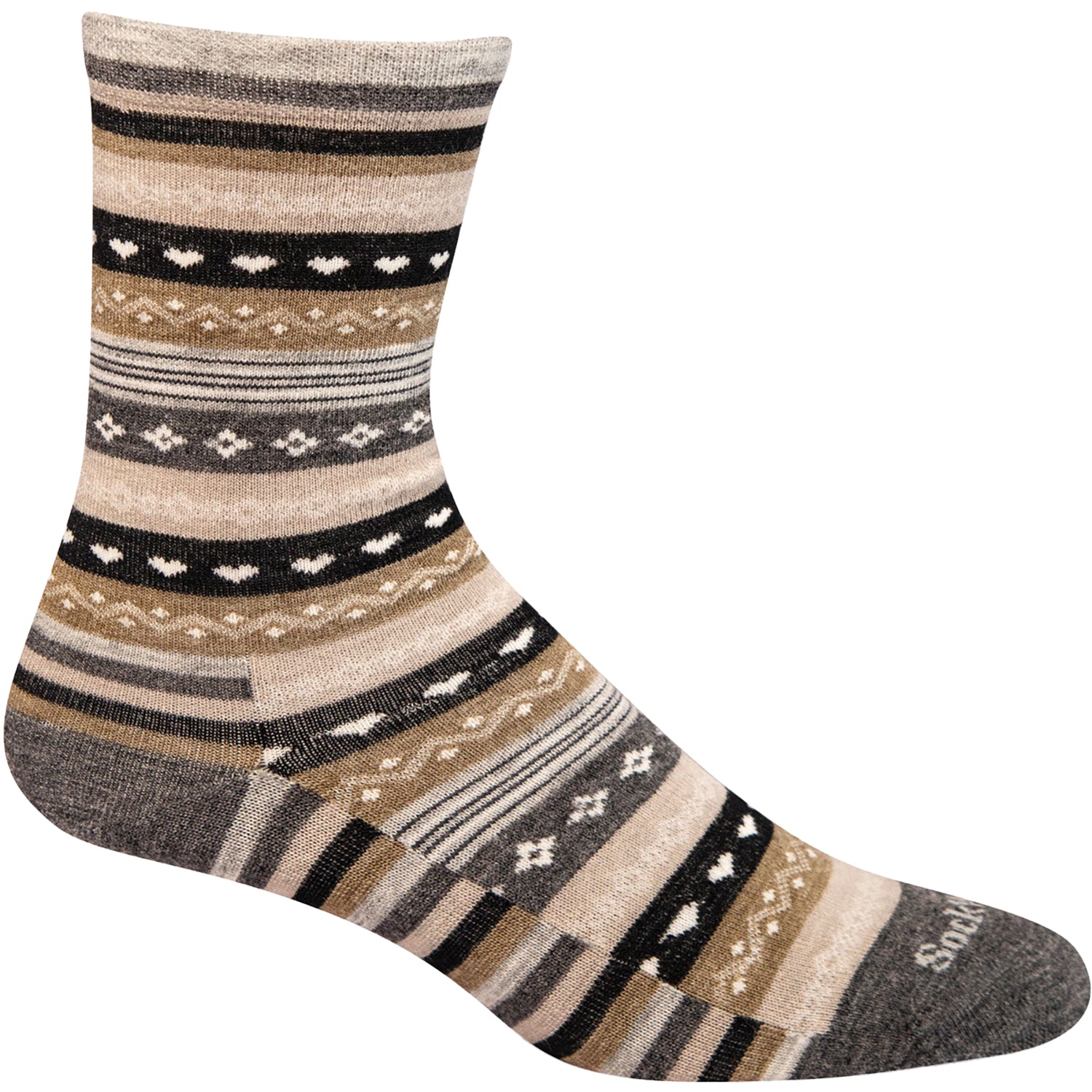 Womens Sockwell Women's Sockwell Crew EC Forever Fairisle Charcoal Charcoal