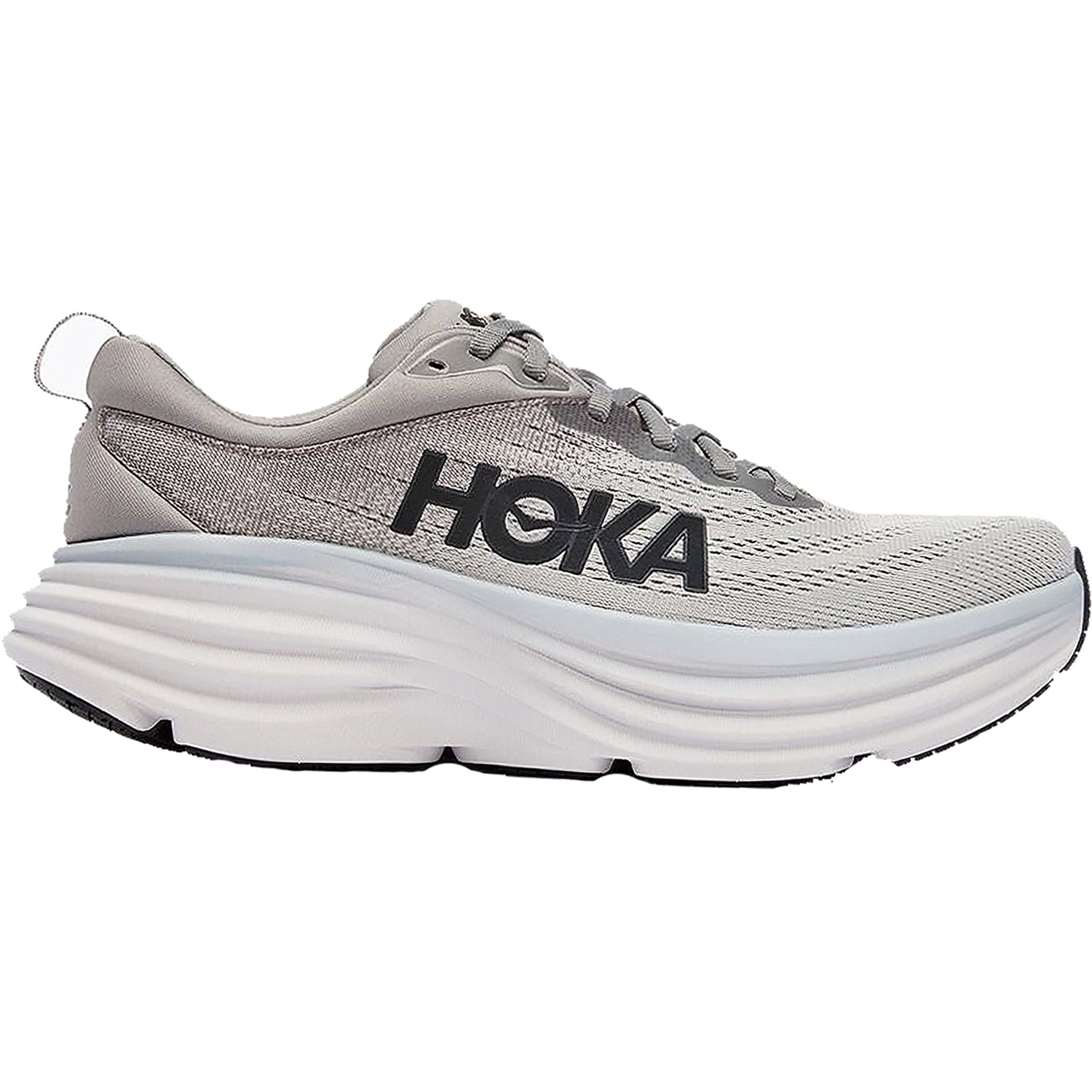 Mens Hoka one one Men's Hoka Bondi 8 Sharkskin/Harbor Mist Mesh Sharkskin/Harbor Mist Mesh