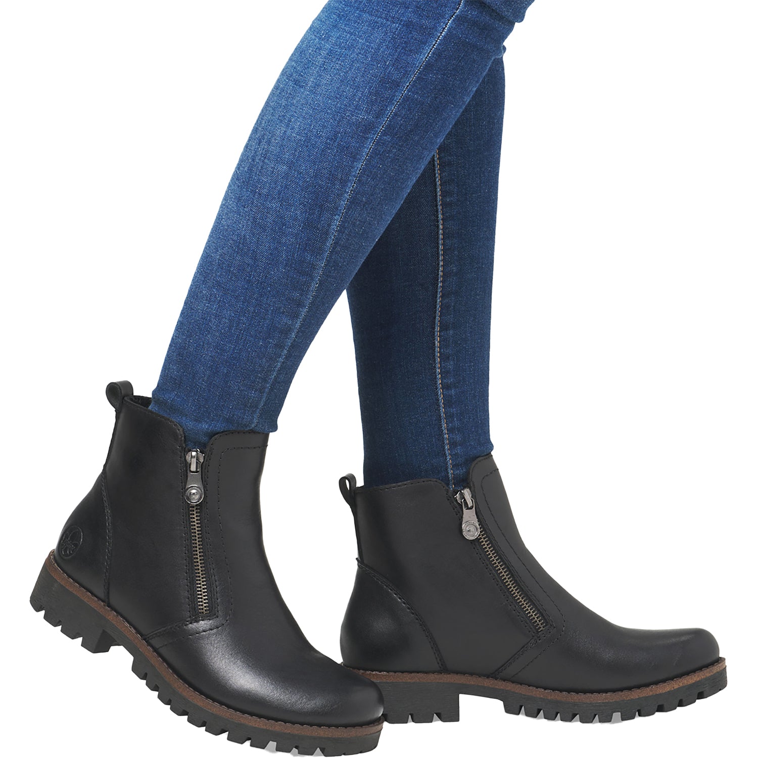 Womens Rieker Women's Rieker 78556-00 Black/Black Leather Black/Black Leather