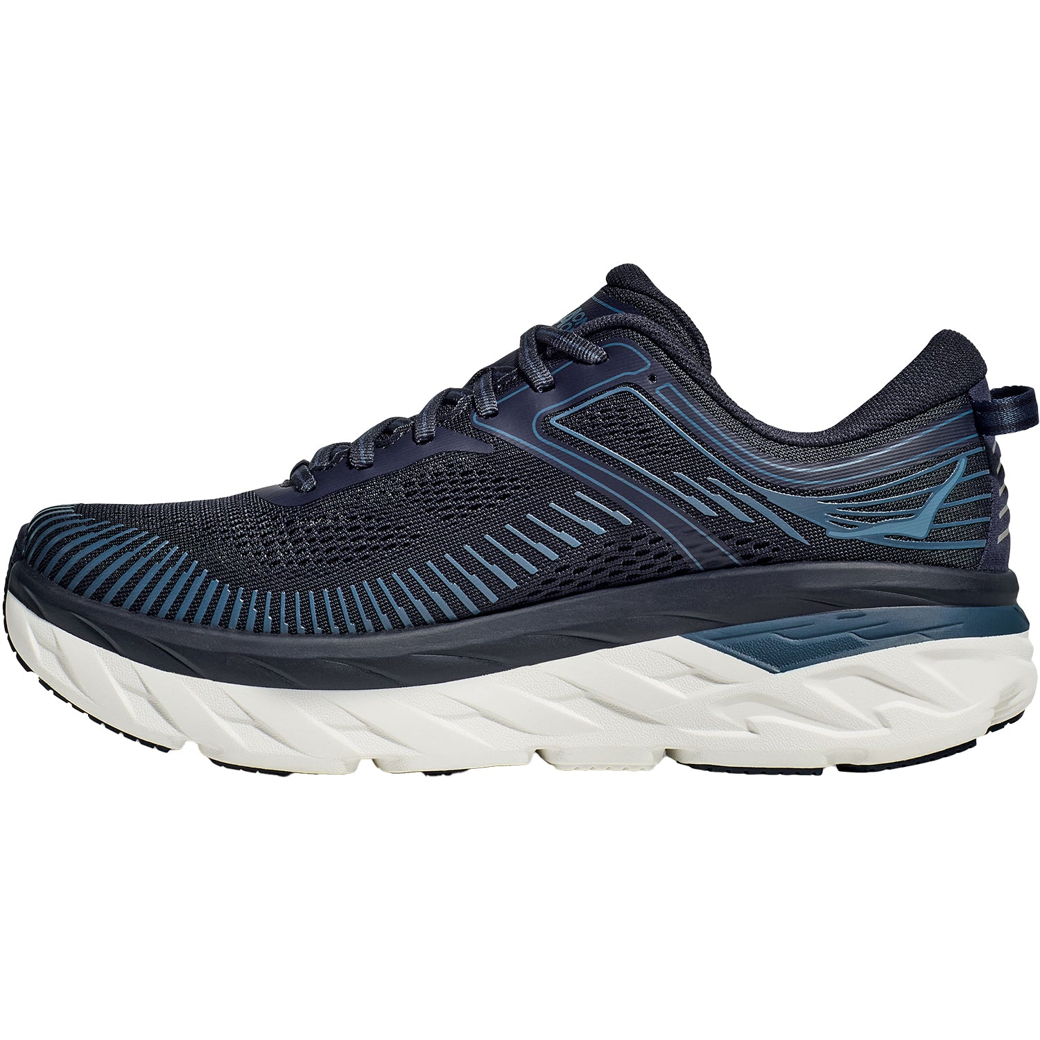 Mens Hoka one one Men's Hoka Bondi 7 Outerspace/White Mesh OuterSpace/White Mesh
