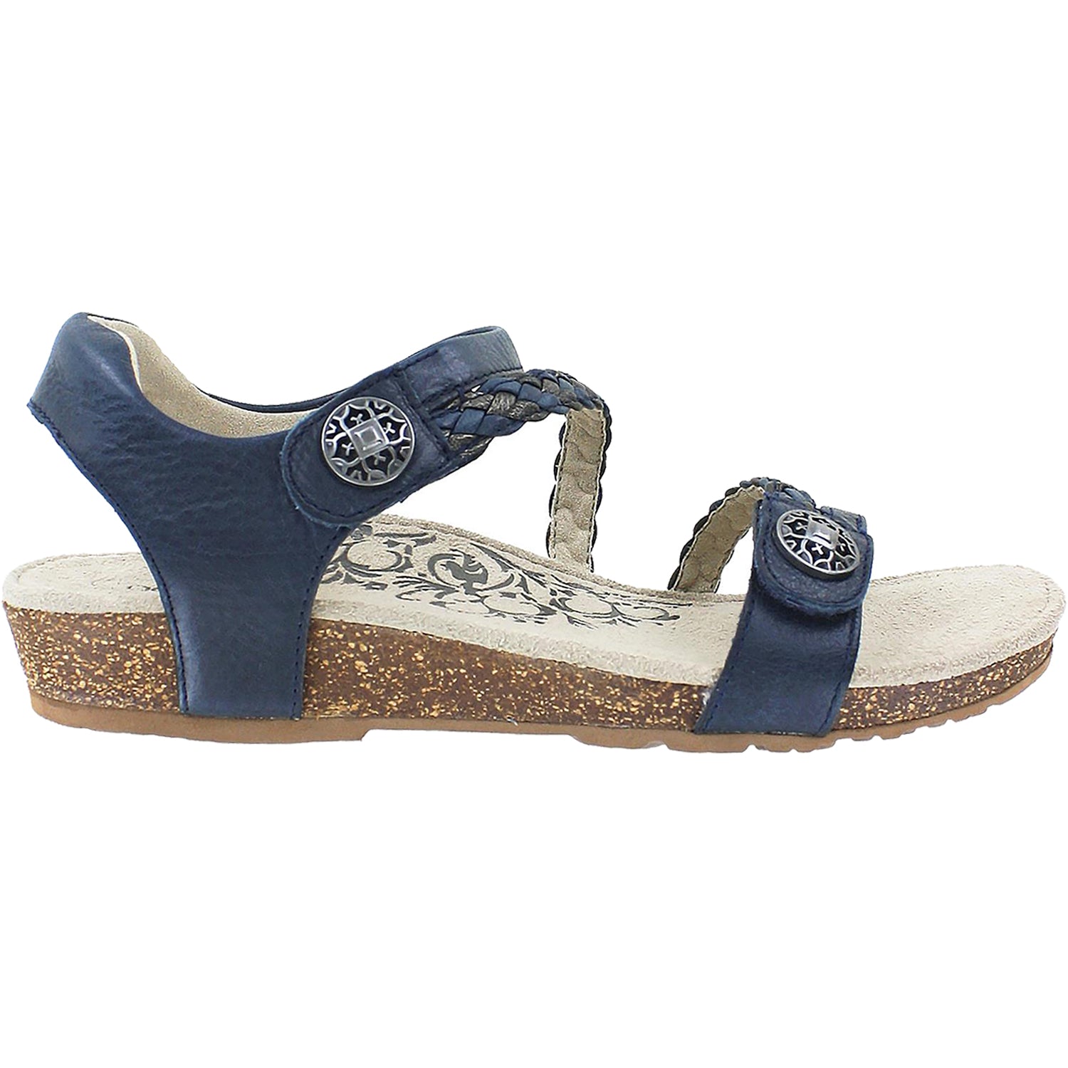 Womens Aetrex Women's Aetrex Jillian Navy Leather Navy Leather