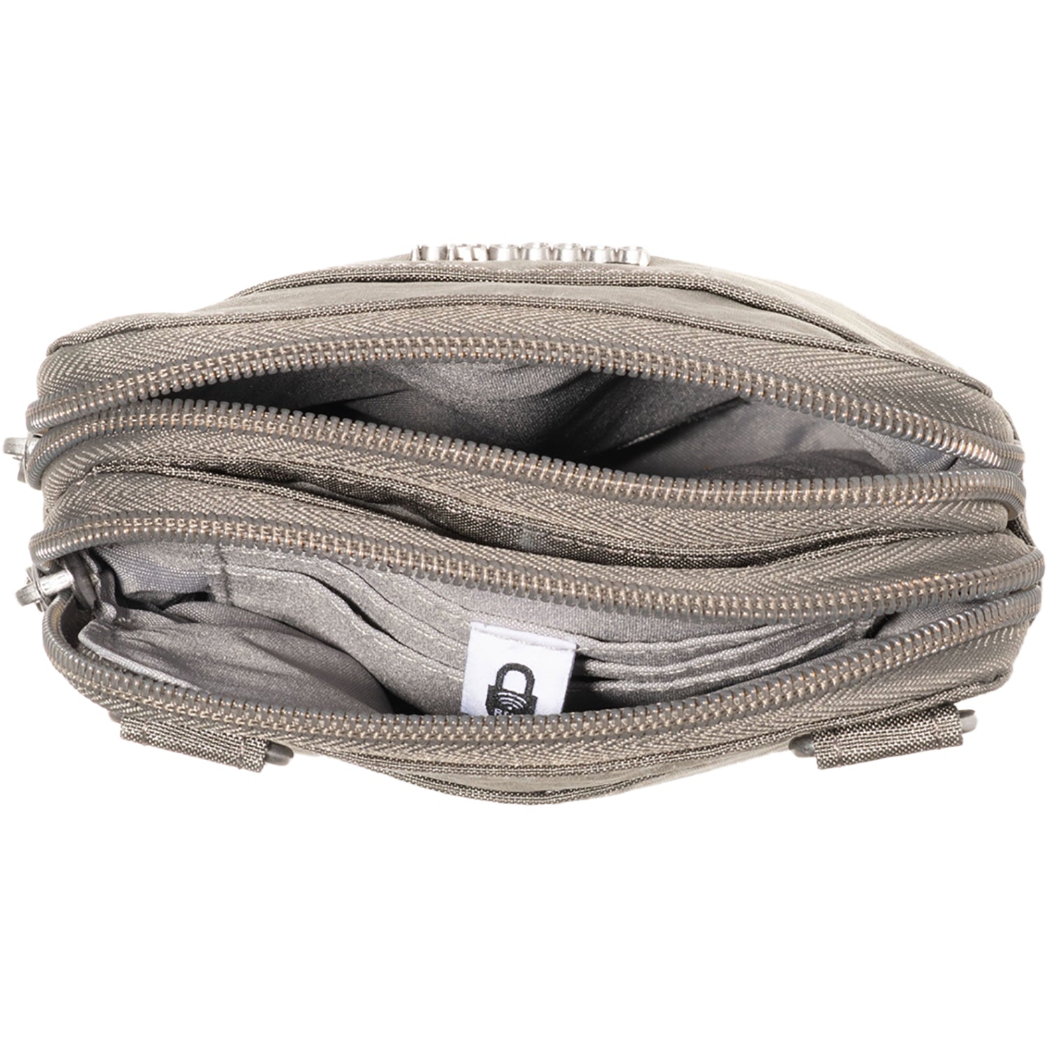 Womens Baggallini Baggallini Modern Take Two RFID Crossbody Sterling Shimmer Sterling Shimmer
