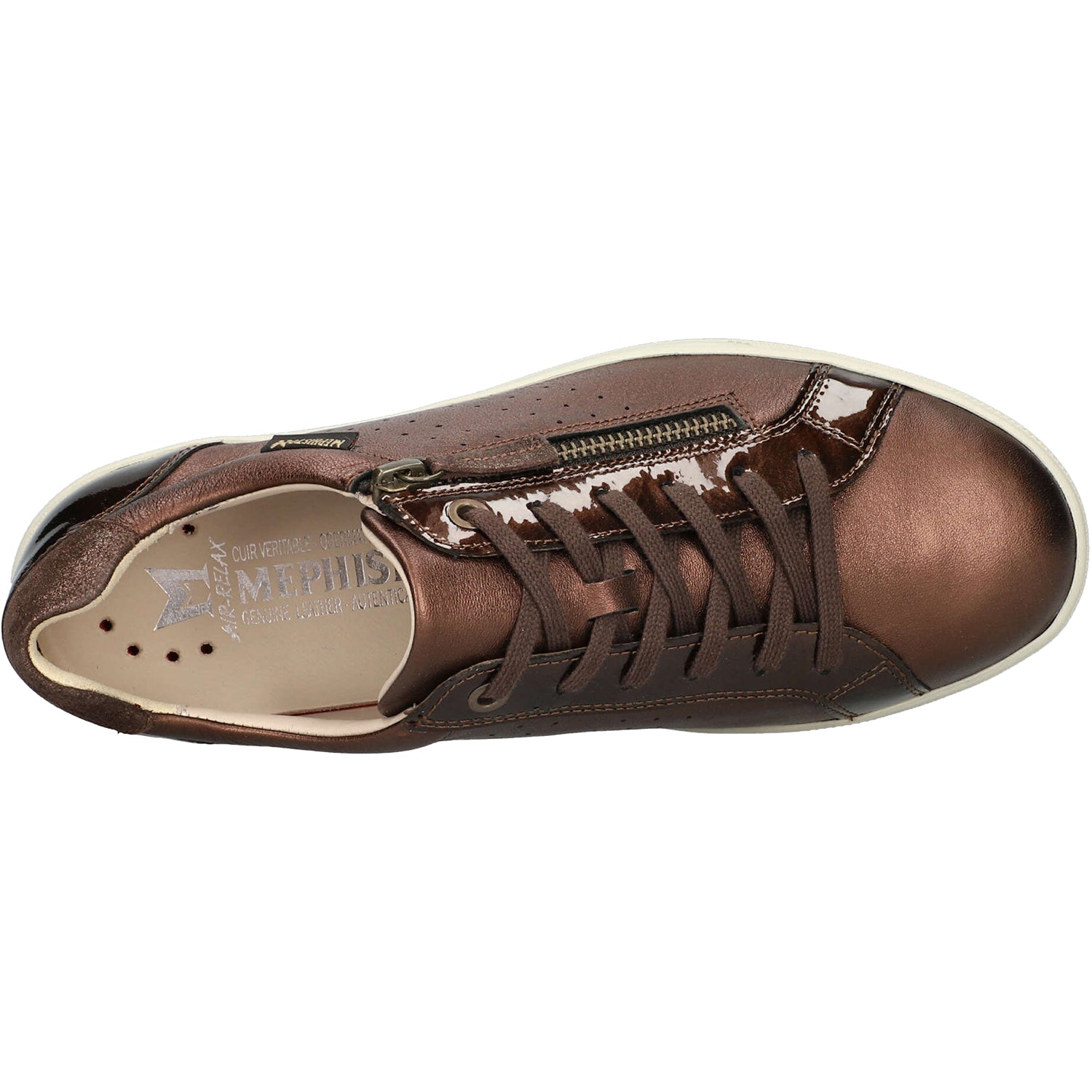 Womens Mephisto Women's Mephisto Nikita 1 Bronze Charm Grained Leather Bronze Charm Grained Leather