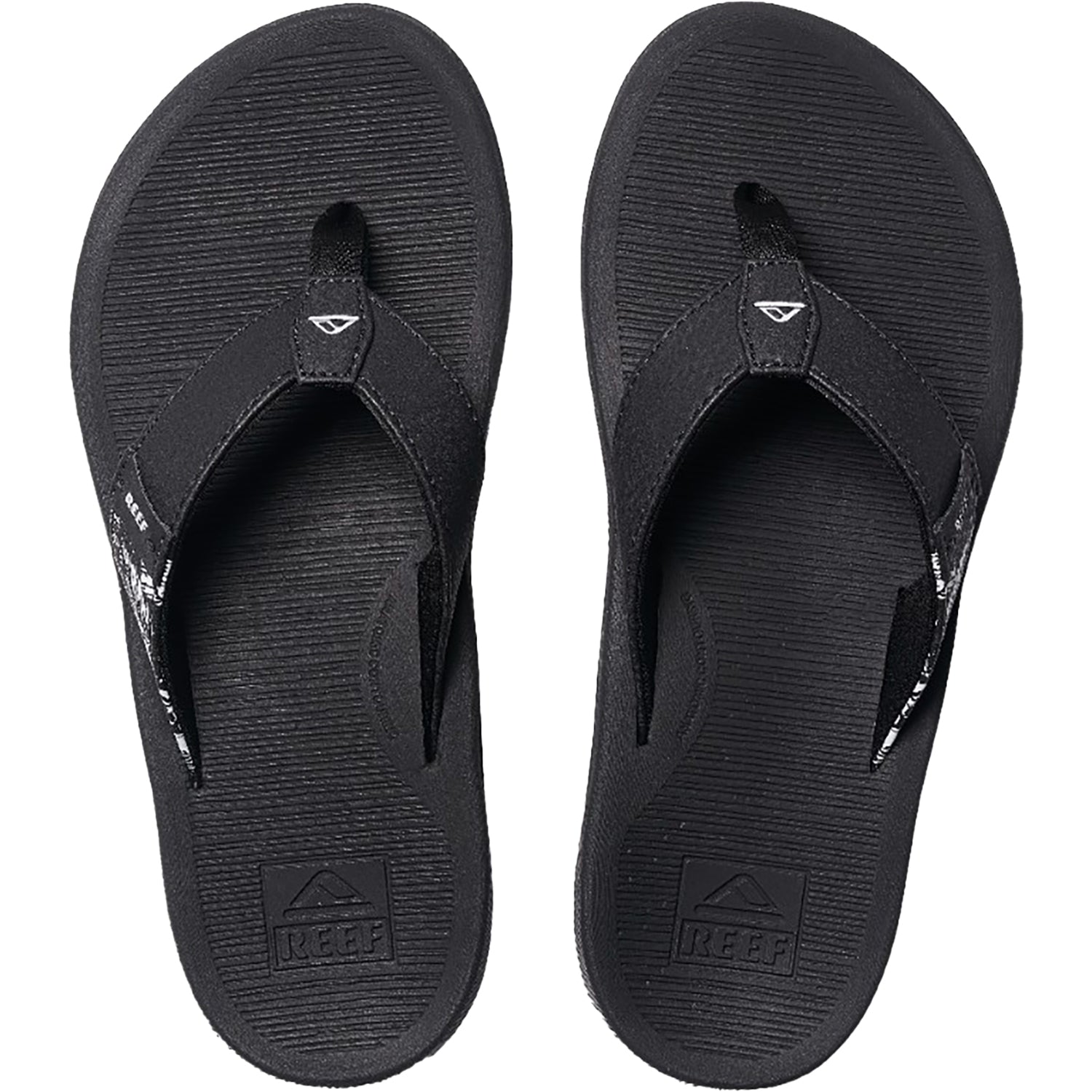 Womens Reef Women's Reef Santa Ana Black/White Synthetic Black/White Synthetic