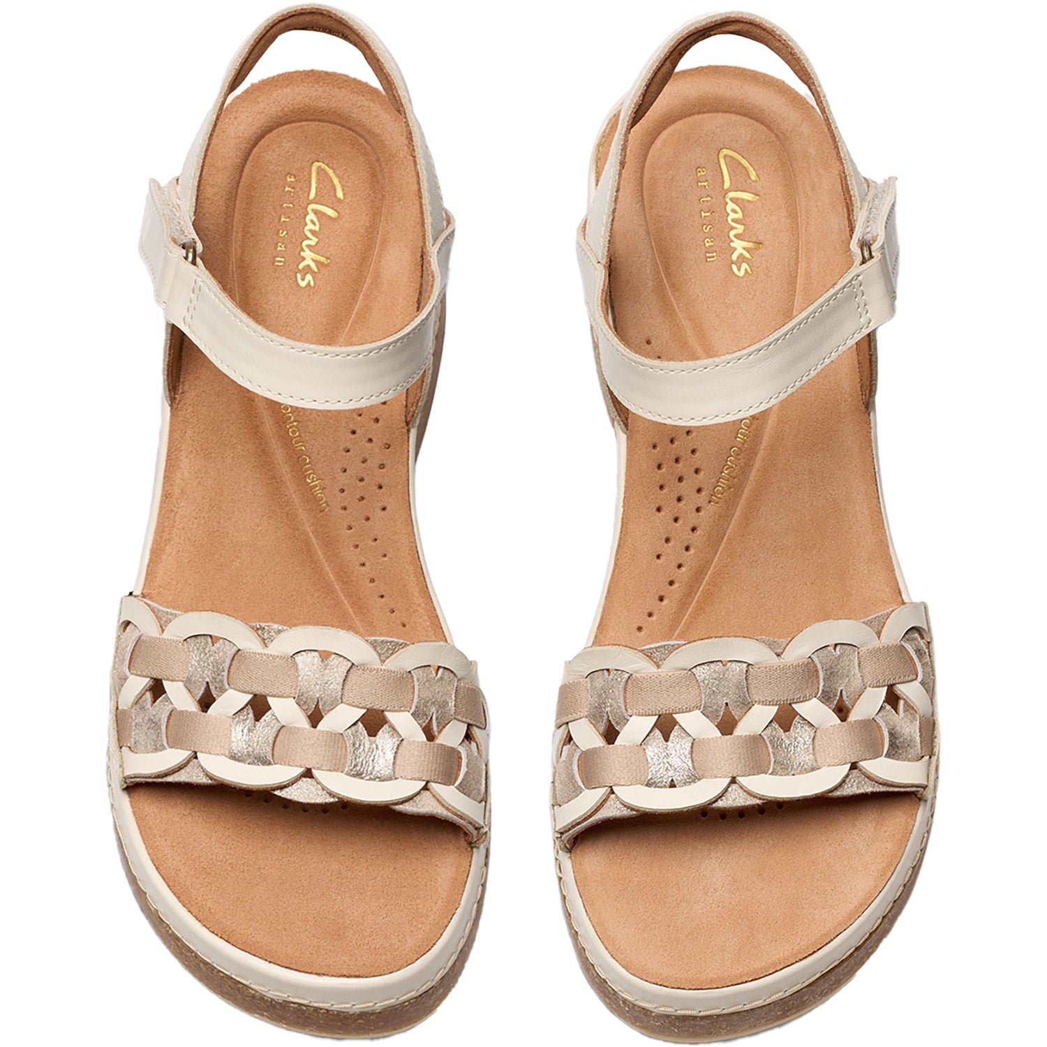 Womens Clarks Women's Clarks Kassanda Bar Cream Multi Leather Cream Multi Leather